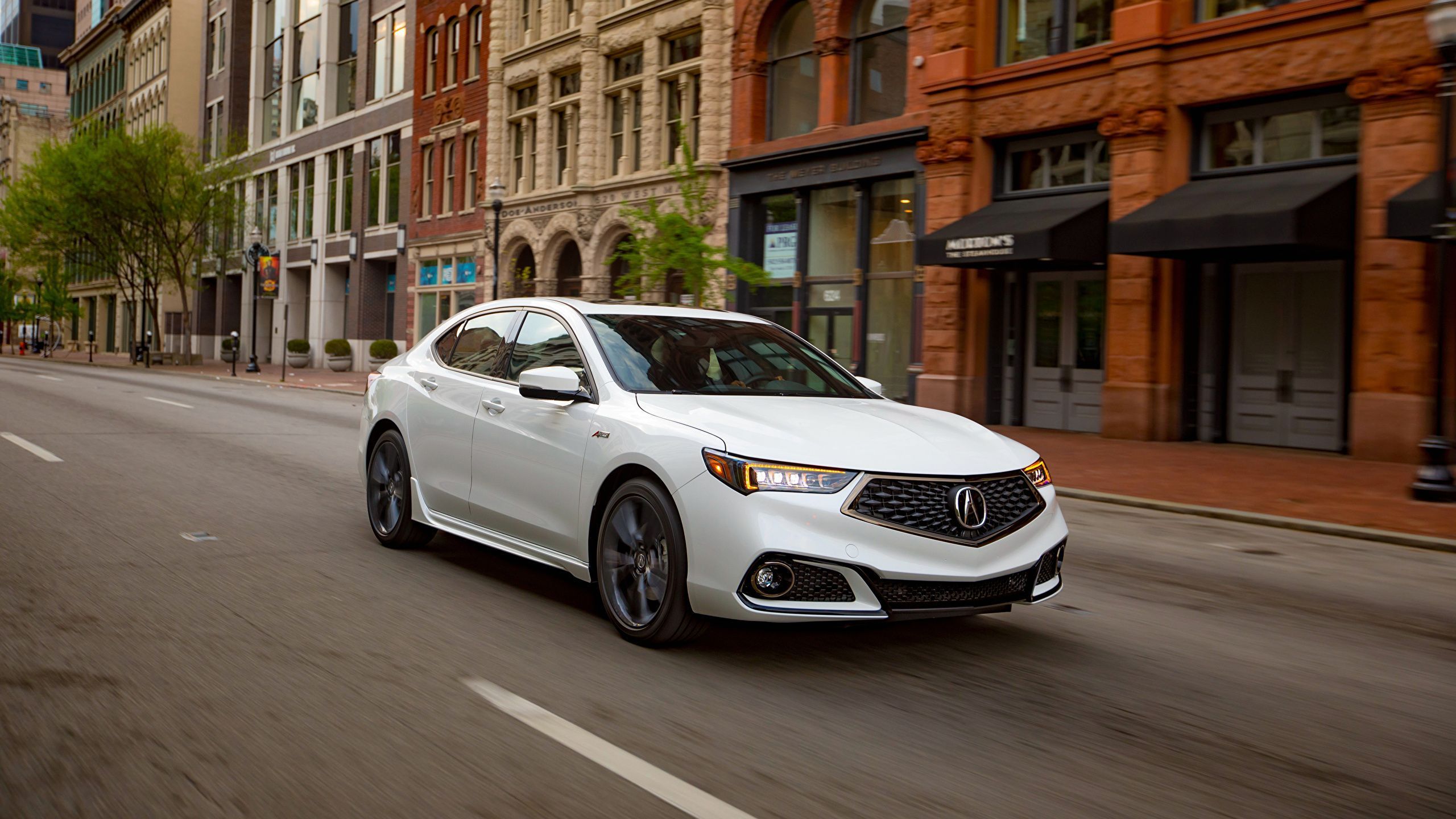 2560x1440 Desktop Wallpaper Acura 2018 TLX A Spec 1 White Riding 2560x1440