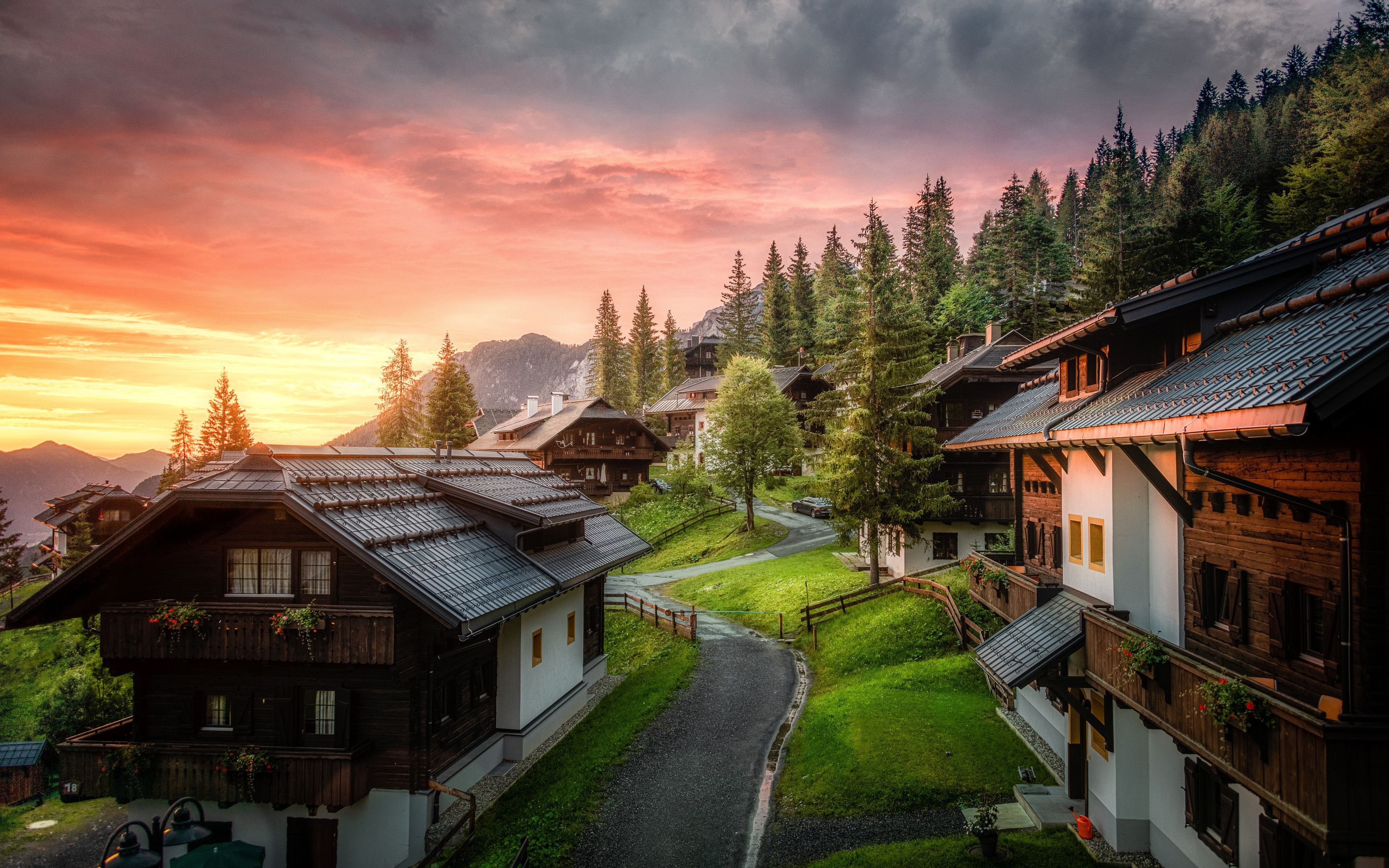 3840x2400 European Village 4k Wallpaper