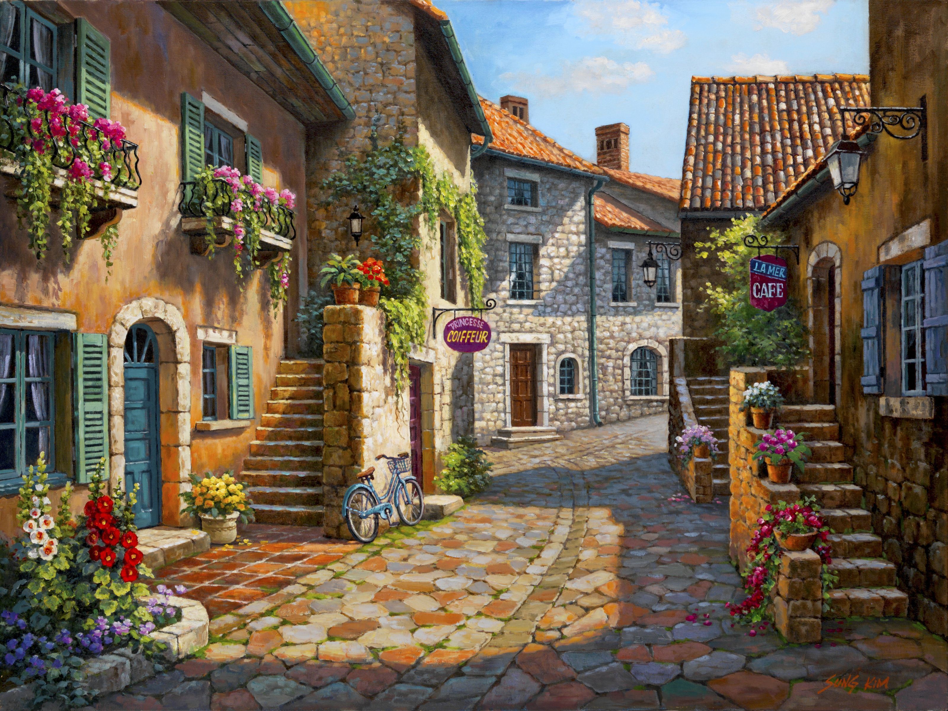 3200x2400 Rue De Village Wall Mural Your Way