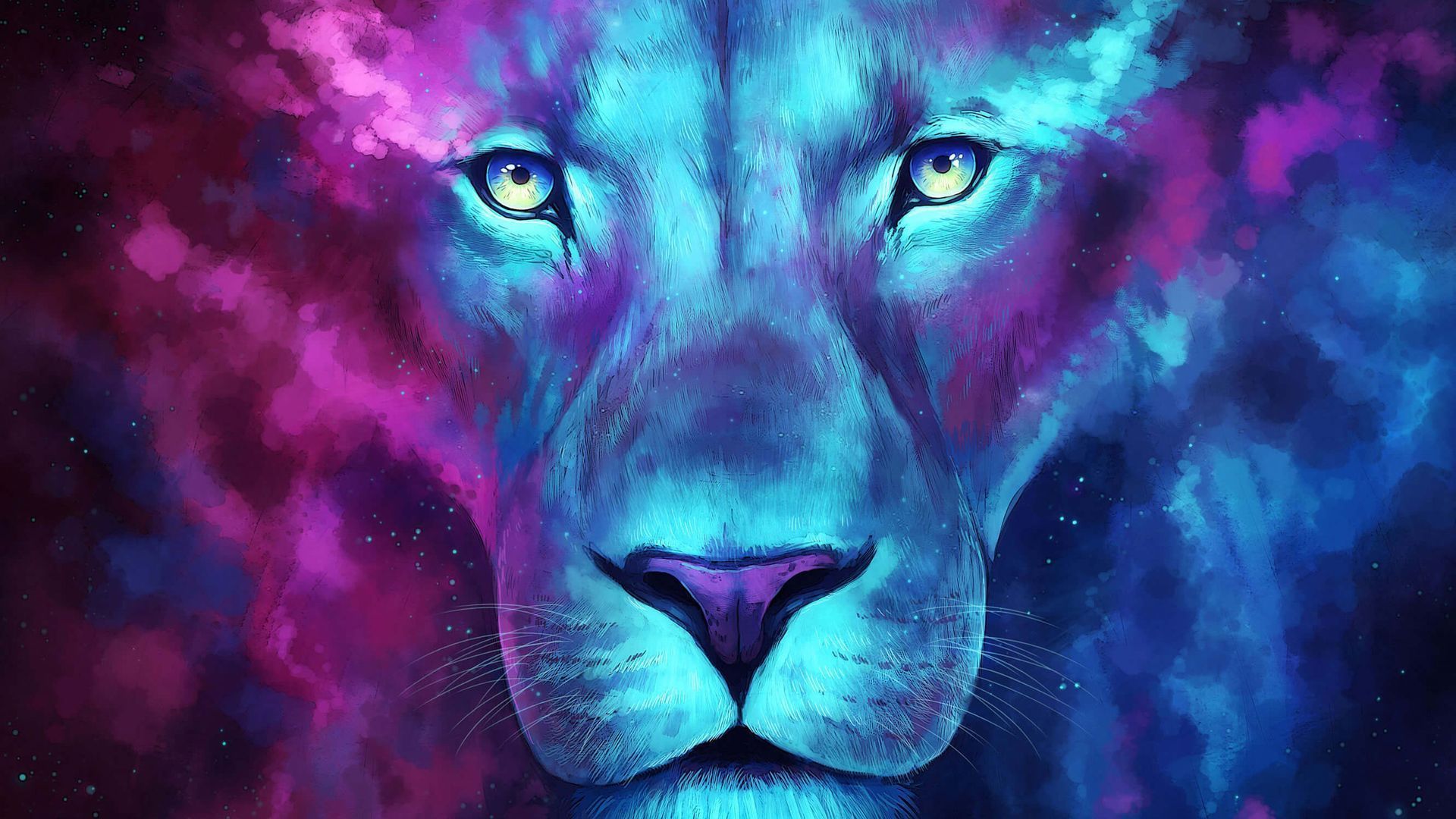 1920x1080 Tiger Colorful Art HD Wallpaper