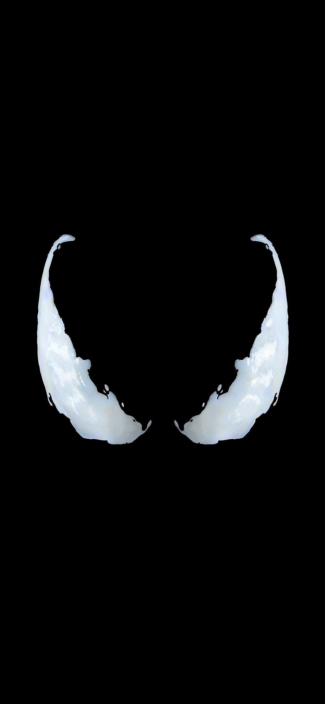 1125x2436 Marvel Venom Logo Dark Eye Art Simple Minimal Wallpaper