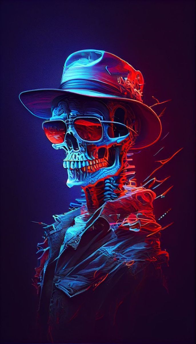 686x1200 Black skulls wallpaper, Skull artwork