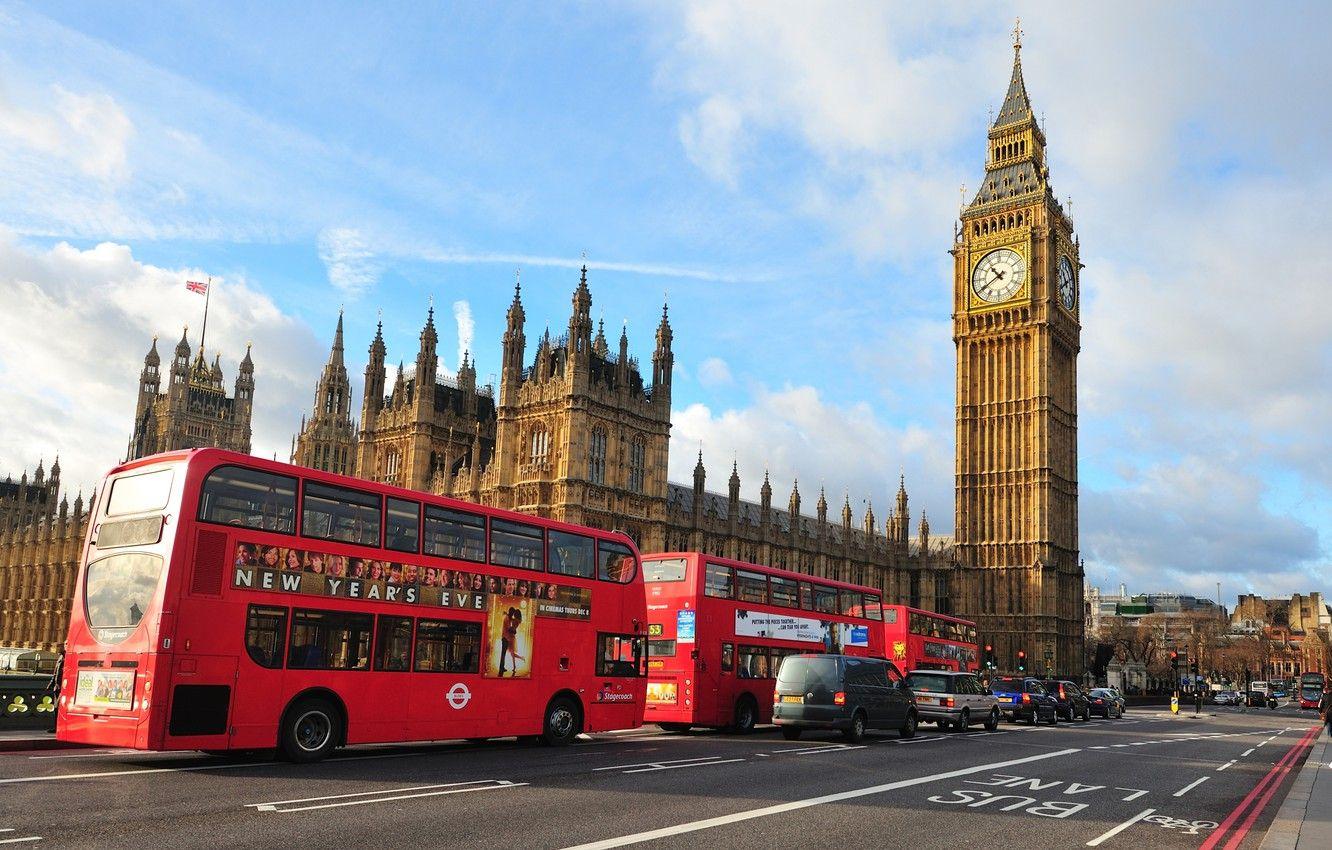 1332x850 Wallpaper city, street, London, bus, street, London, England