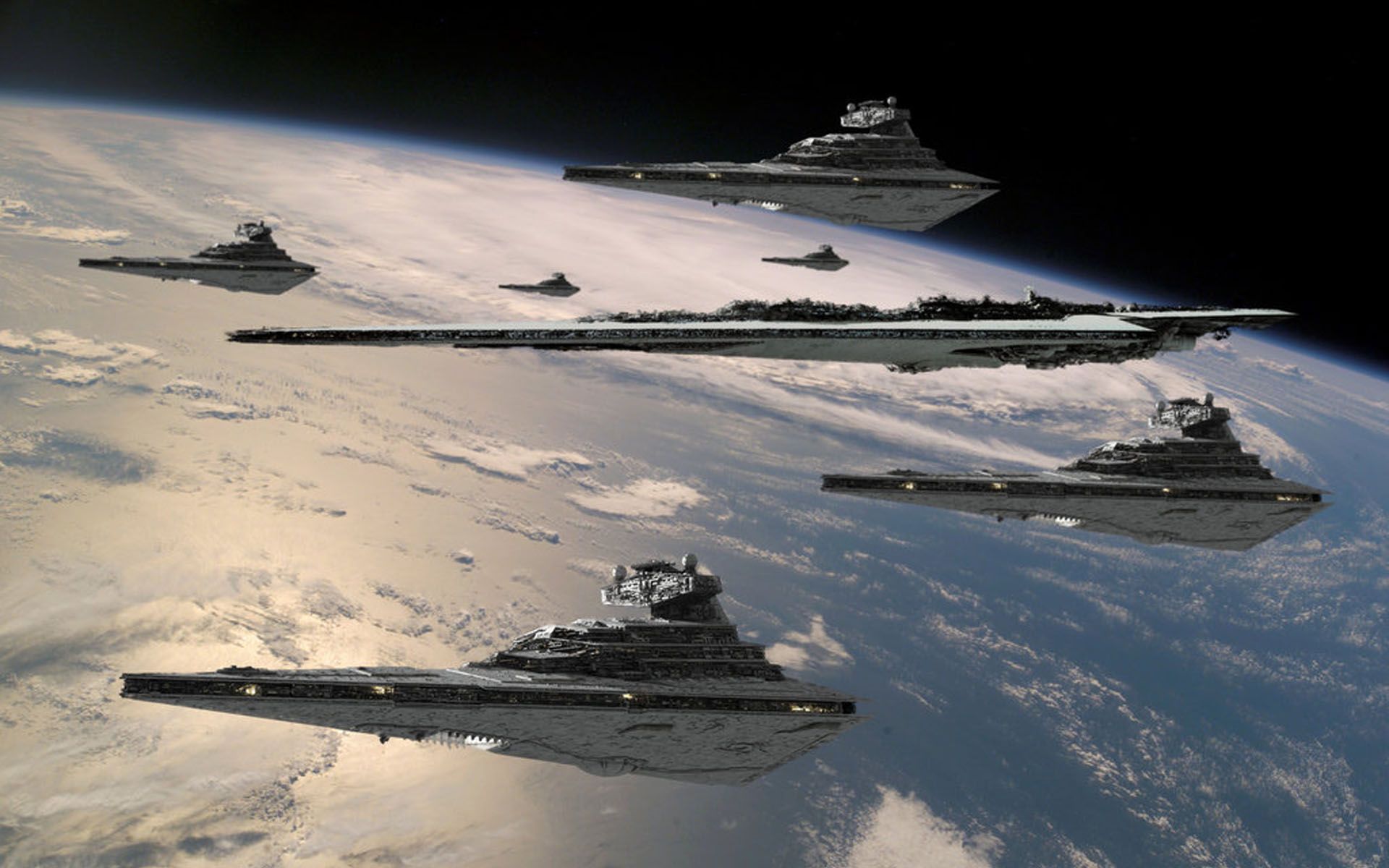 1920x1200 Imperial Star Destroyer Fleet with The Executor Super Star Destroyer over planet. Star wars picture, Star destroyer wallpaper, Star destroyer