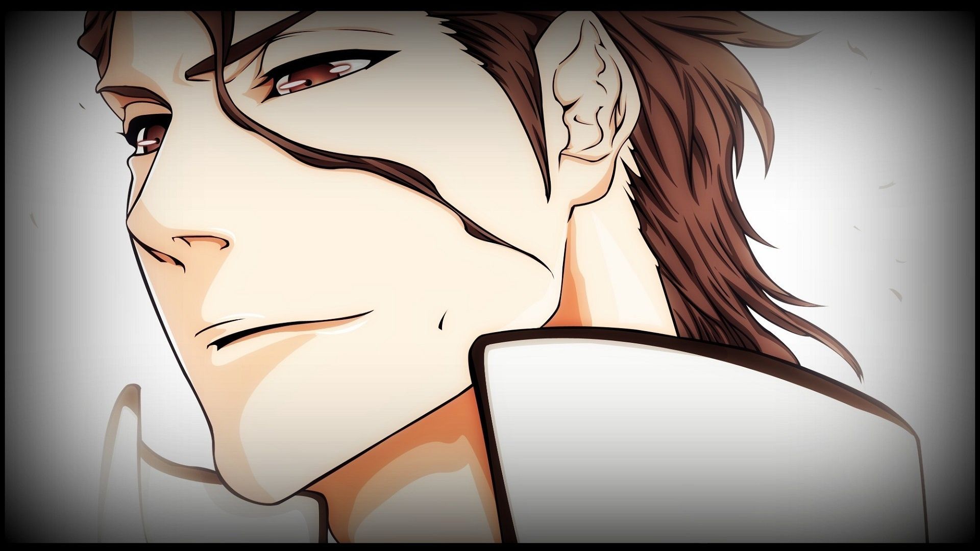 1920x1080 Download wallpaper face, Bleach, Bleach, Aizen Sousuke, renegade, high collar, section shonen in resolution 1920x1080