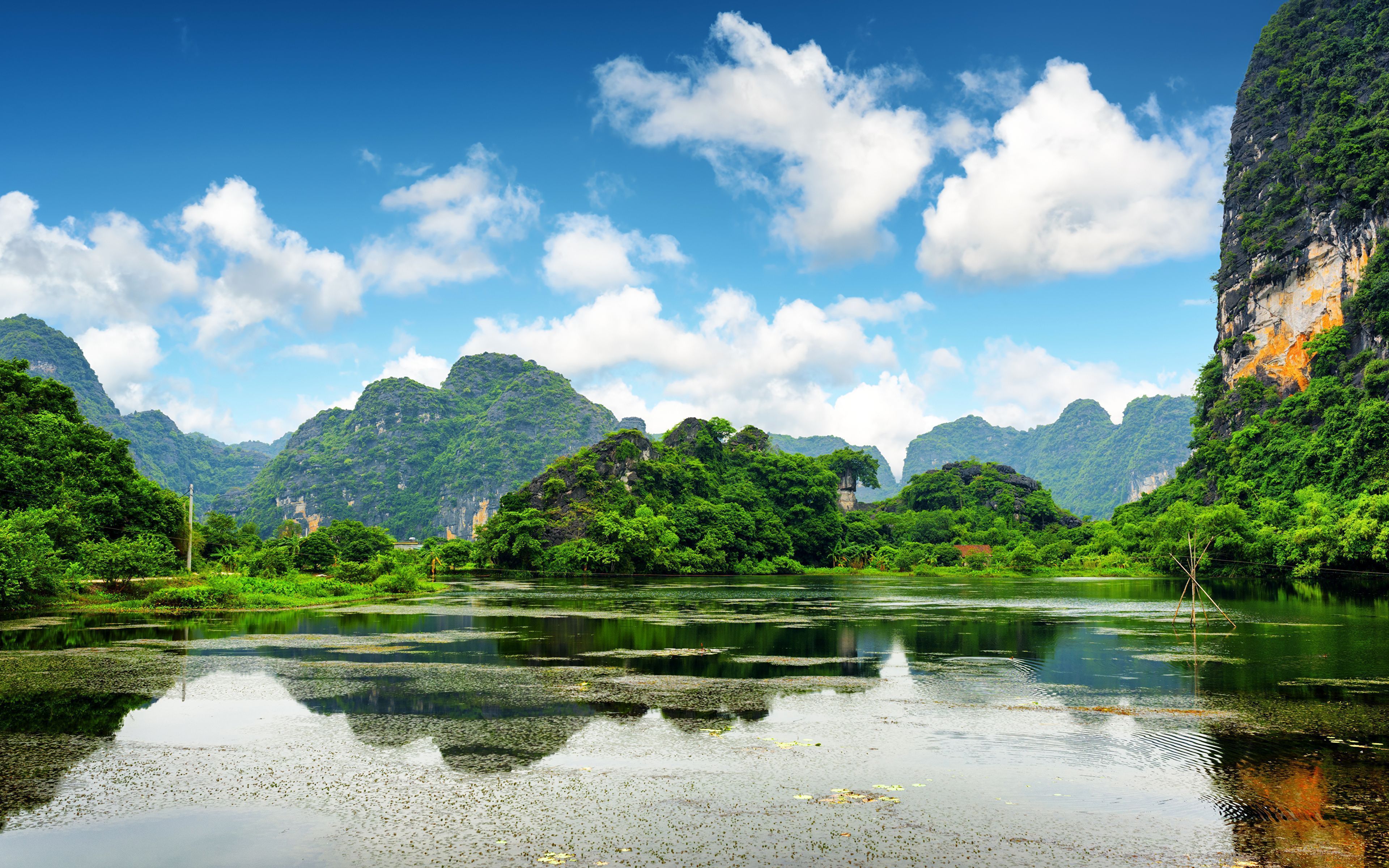 3840x2400 Image Vietnam Ninh Binh Province Rock Nature Mountains 3840x2400