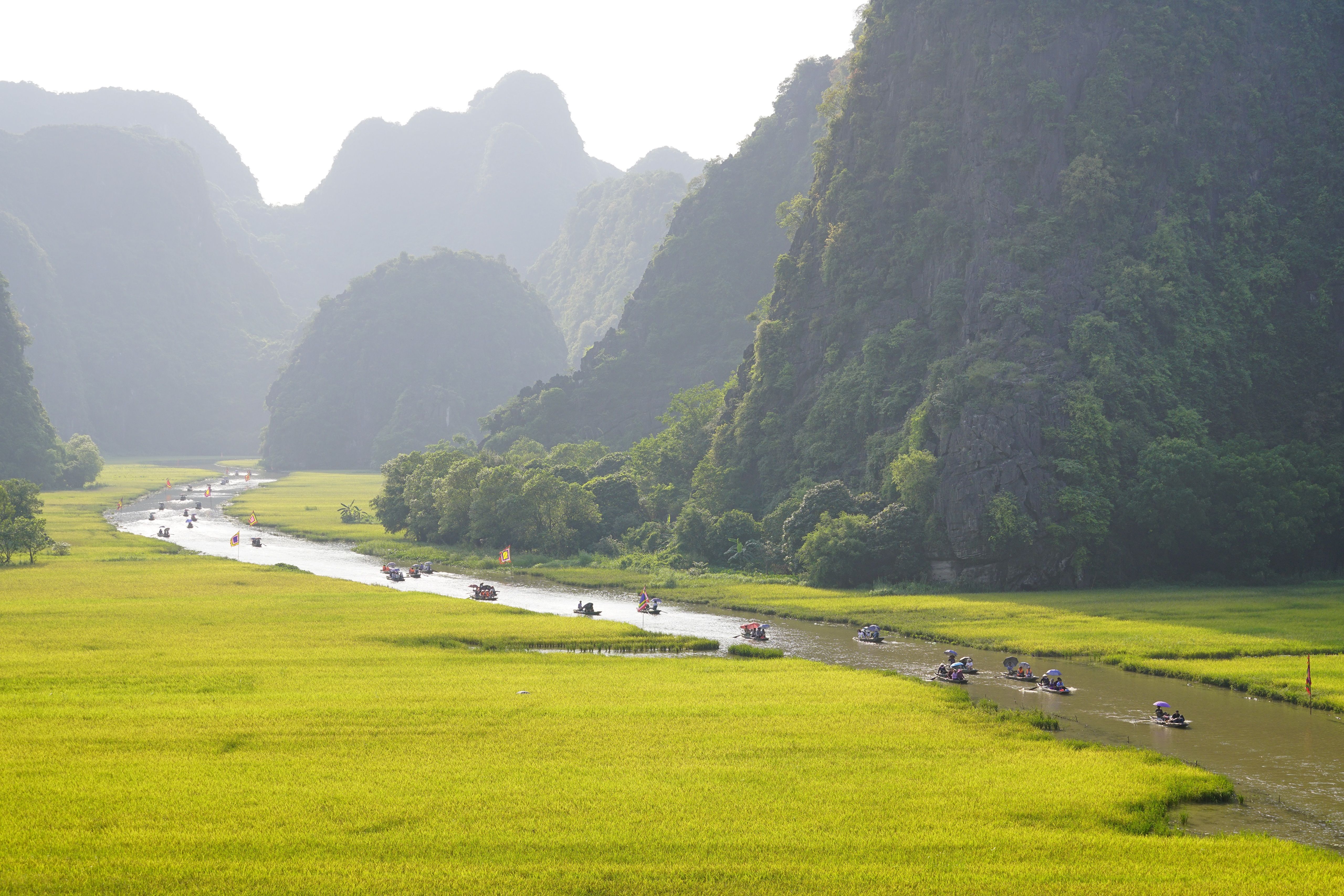 5120x3415 Wallpaper Vietnam Tam Kok National Park, Ninh Binh Nature 5120x3415