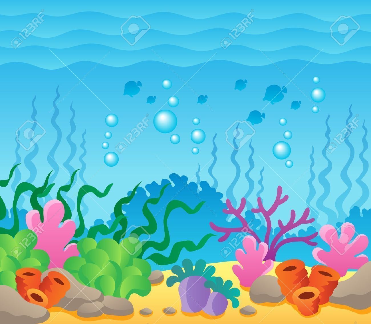 1300x1135 Sea Cartoon Wallpaper