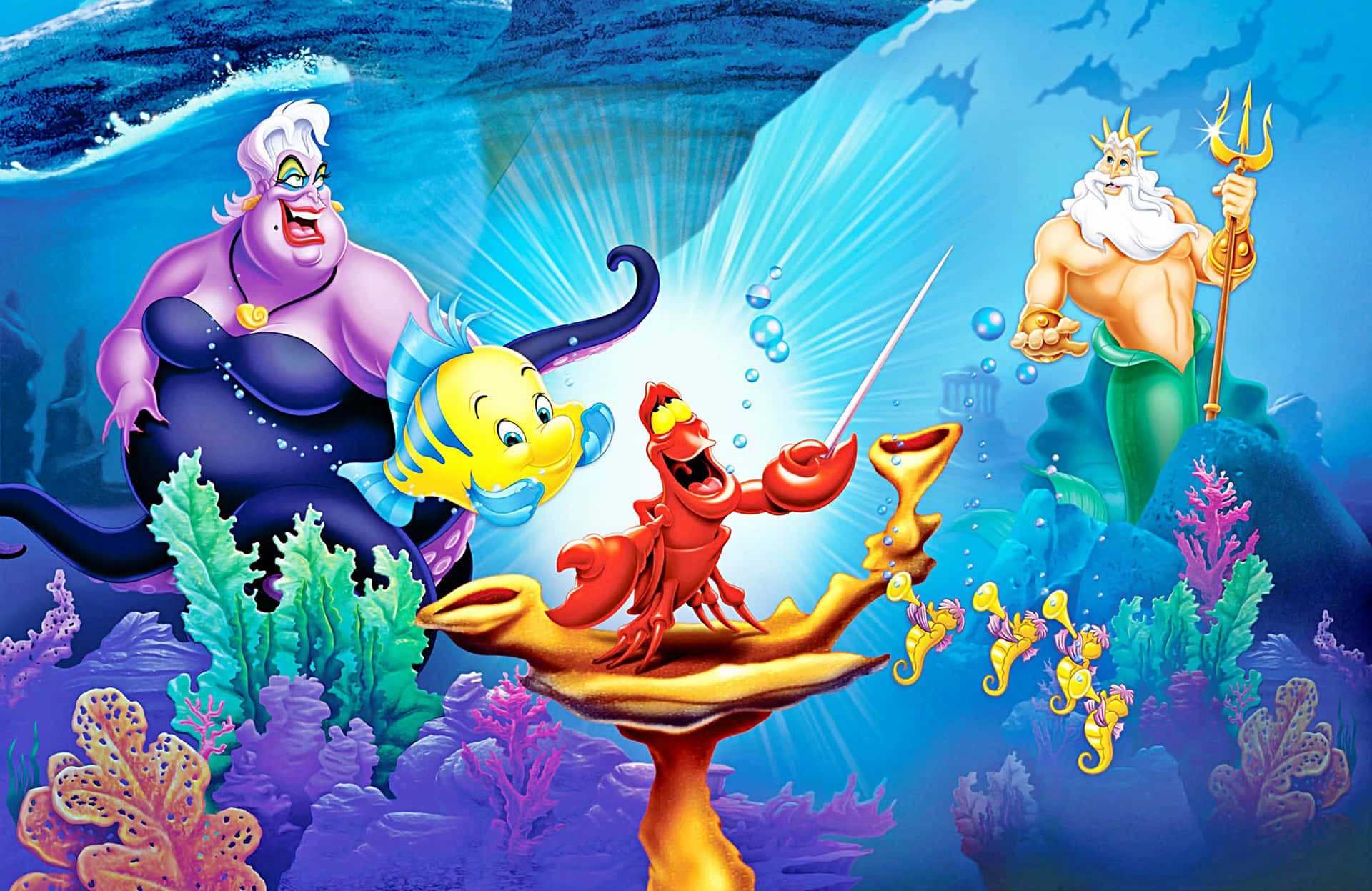 1920x1247 Download The Little Mermaid Characters Under The Sea Wallpaper