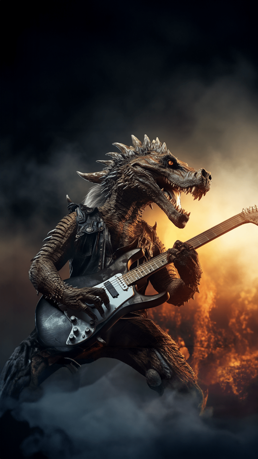 900x1600 METAL GUITAR DRAGON WALLPAPER