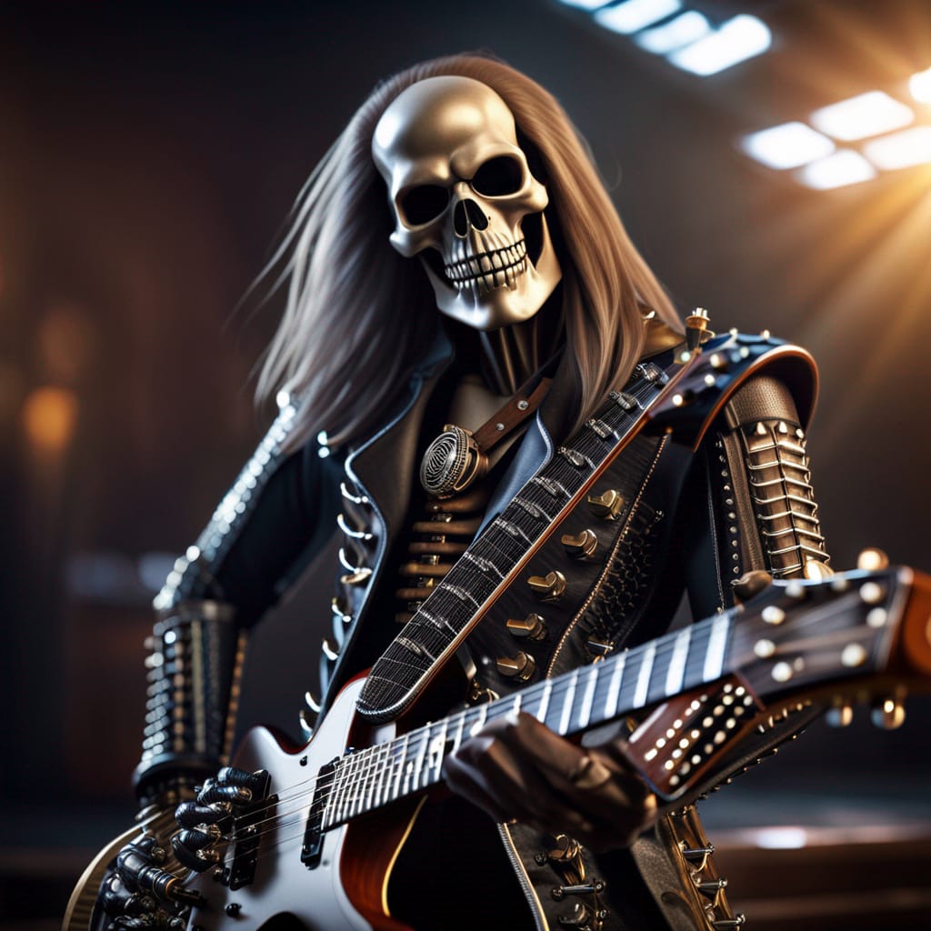 1024x1024 Metal guitar 4 skeleton face