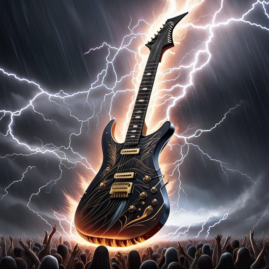 1024x1024 heavy metal guitar Generated Artwork