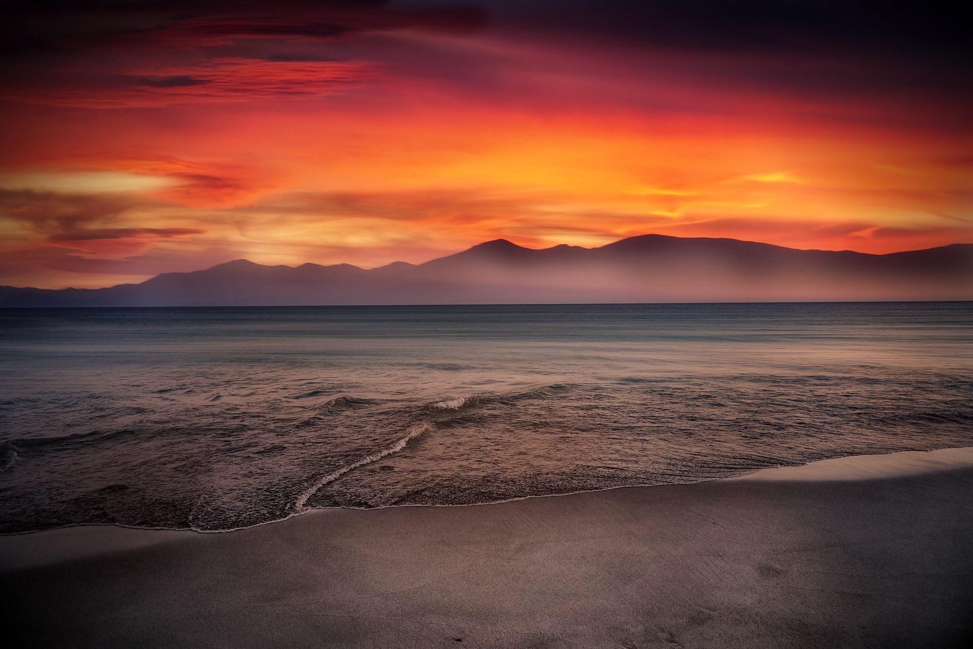 1920x1280 Beach at Night Wallpaper