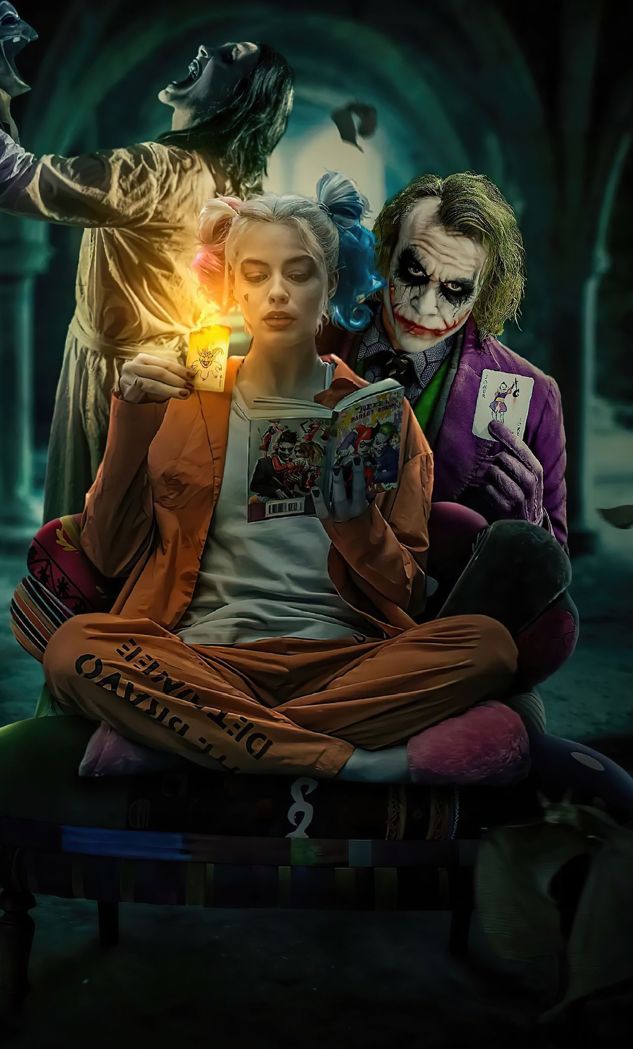 1280x2120 Harley Quinn And Joker Girl 4k iPhone , HD 4k Wallpaper, Image, Background, Photos and Picture