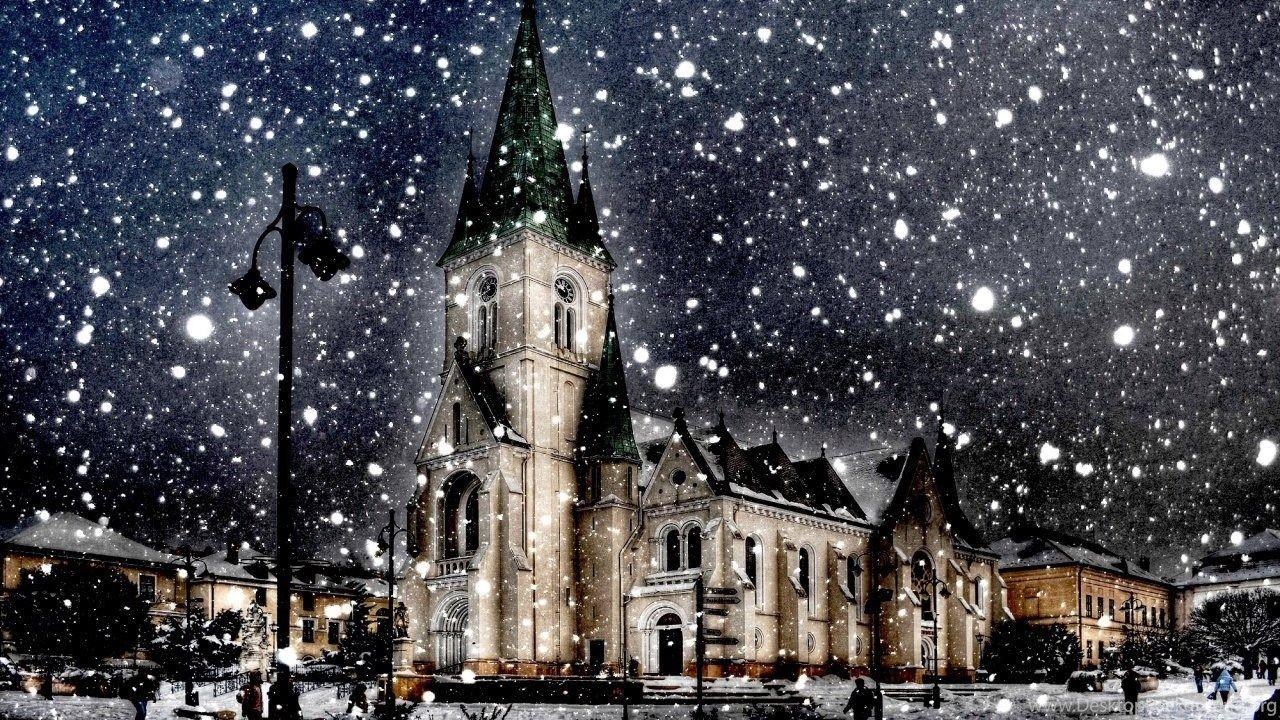 1280x720 Snow City Wallpaper