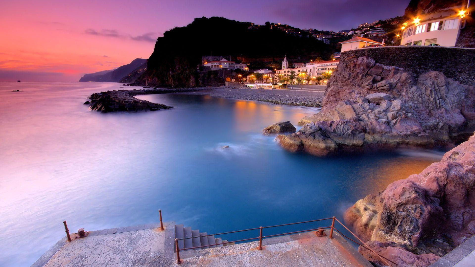 1920x1080 Beach At Night Wallpaper
