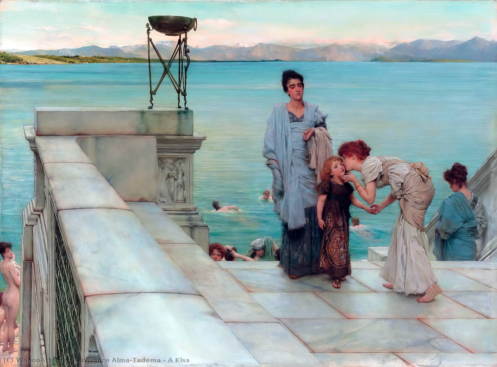 1625x1200 Museum Art Reproductions A Kiss By Lawrence Alma Tadema. Most Famous