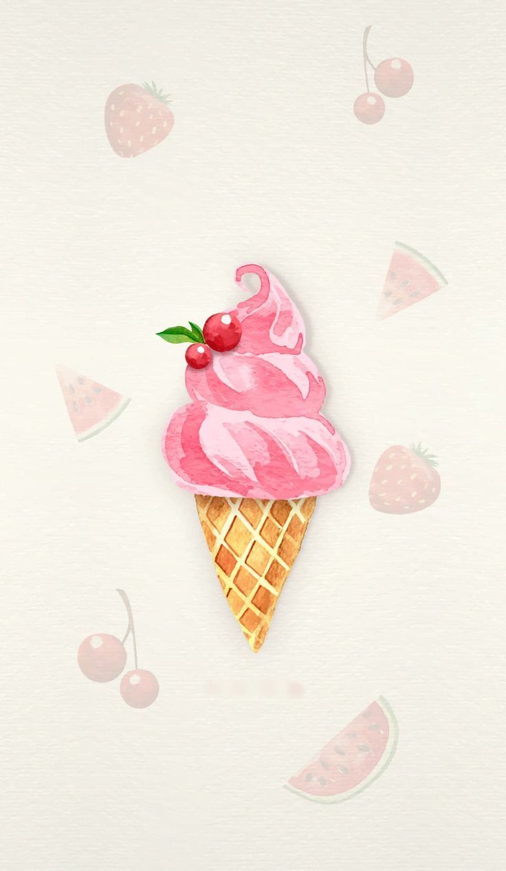736x1267 时装画赏析. Ice cream wallpaper, iPhone wallpaper, Summer wallpaper