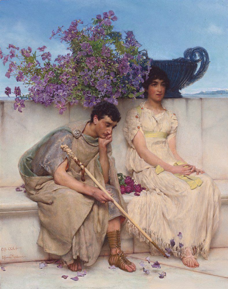 789x1000 Reproduction An Eloquent Silence, Lawrence Alma Tadema Online Store