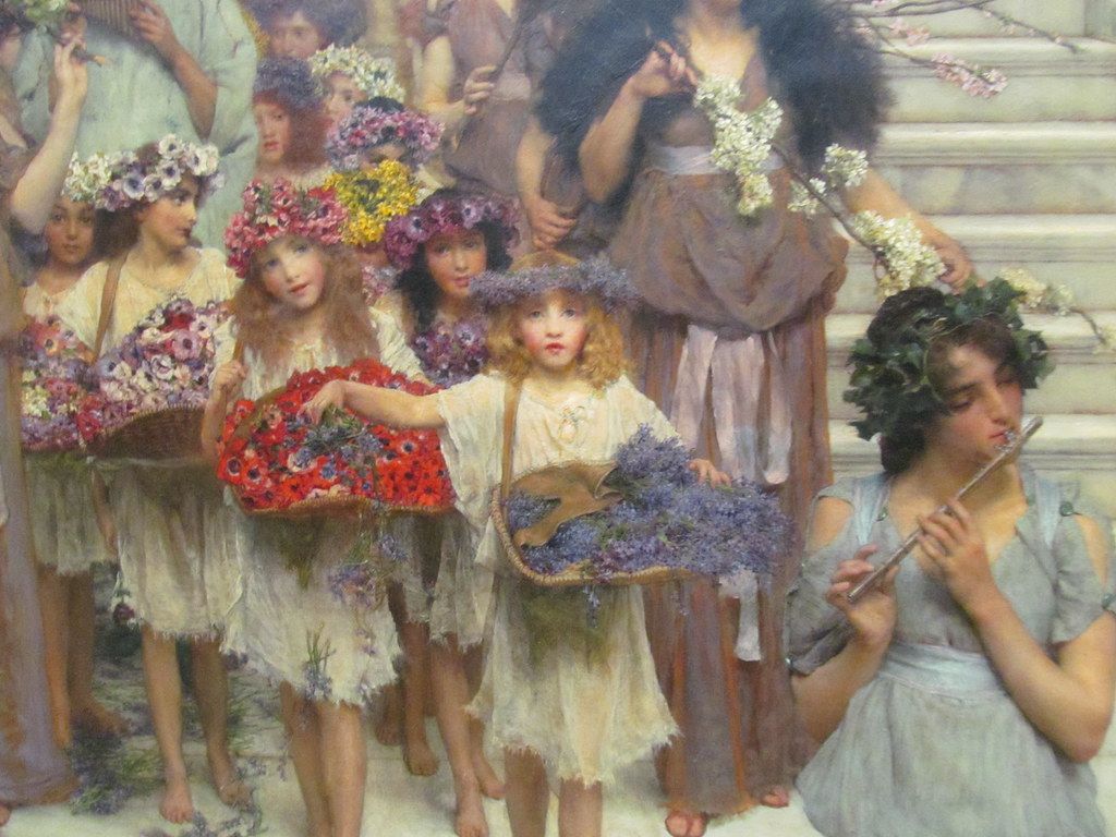 1024x768 Sir Lawrence Alma Tadema. (detail) Spring, 1894. Oil On Can