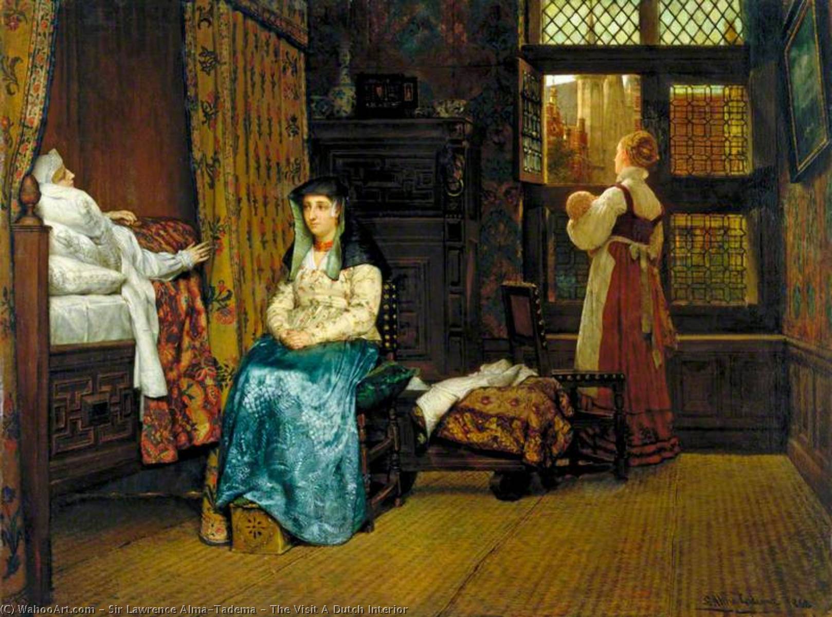 1618x1200 Artwork Replica Impressionism The Visit A Dutch Interior by Lawrence Alma- Tadema