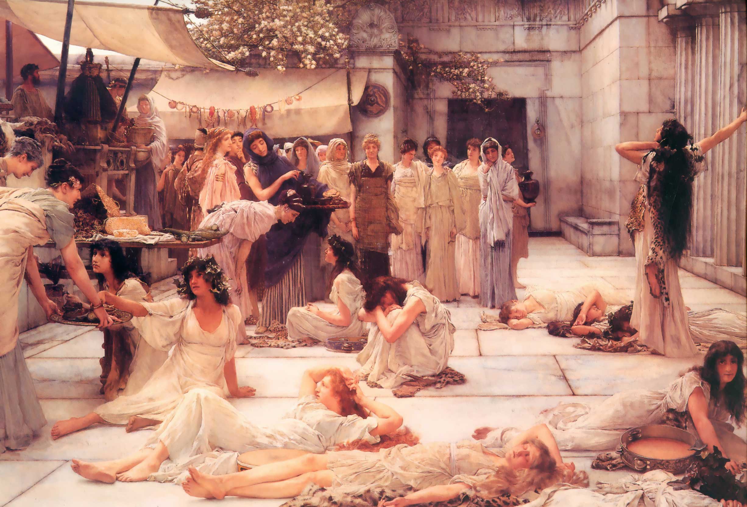 2452x1666 The Women of Amphissa by Sir Lawrence Alma Tadema