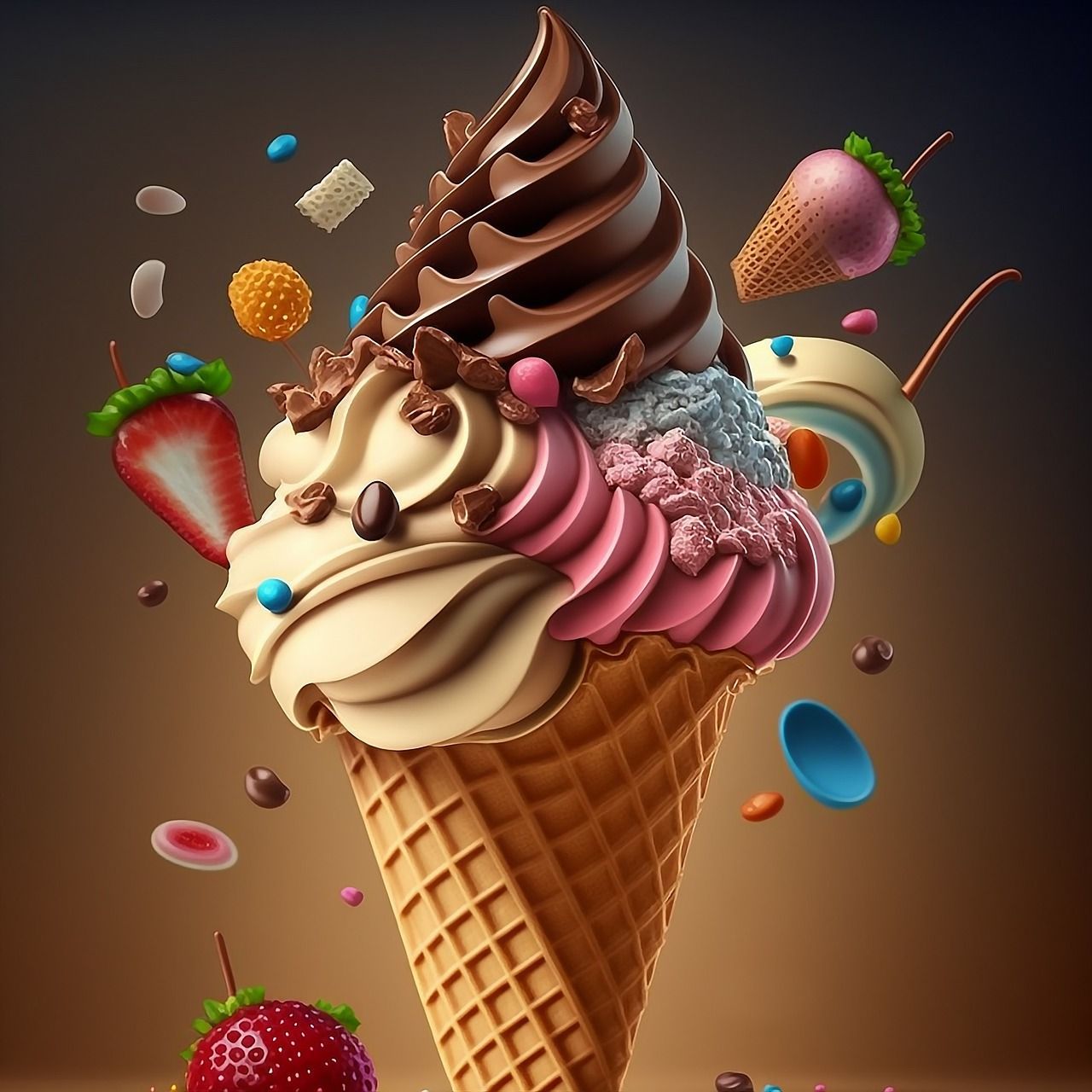 1280x1280 Download Ice Cream Candy Roof Royalty Free Stock Illustration Image