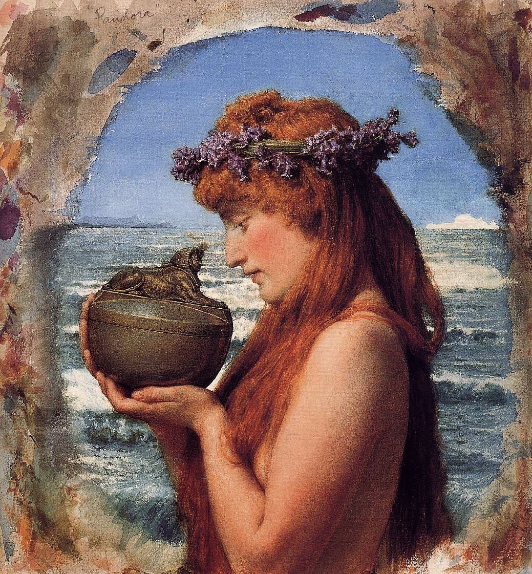 1039x1121 Pandora About to Open Her Box (Illustration) History Encyclopedia