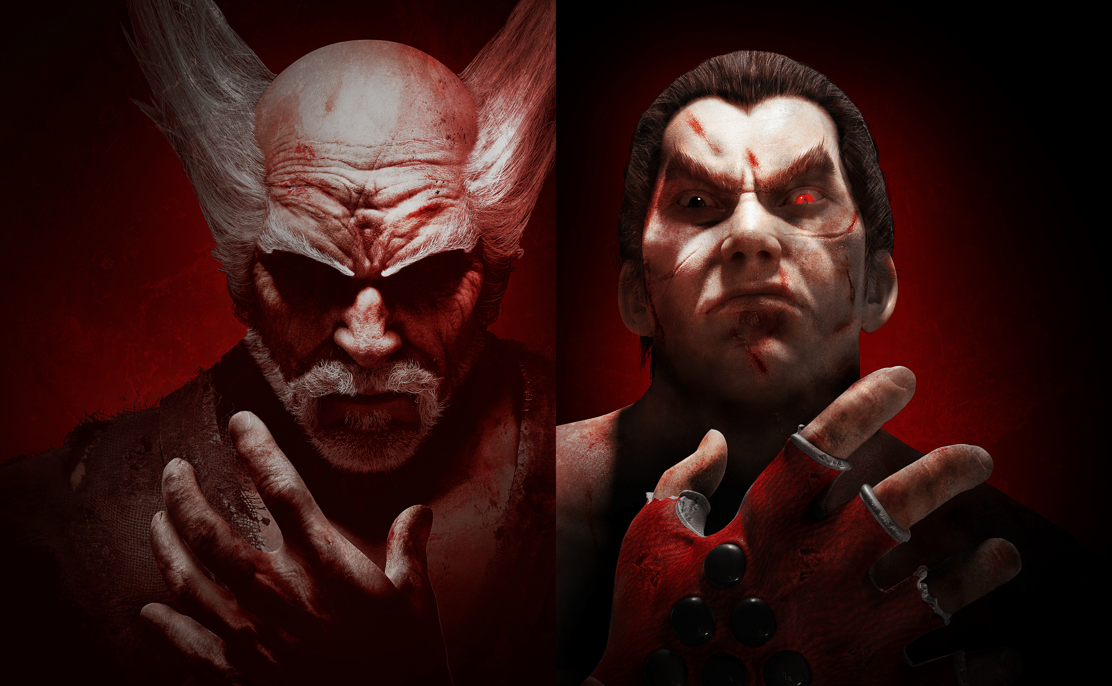 3888x2400 Heihachi Kazuya Face Wallpaper Couldn't Find Any Like This Online, So Made It Myself Using Windows Paint Tool [3888 X 2400]