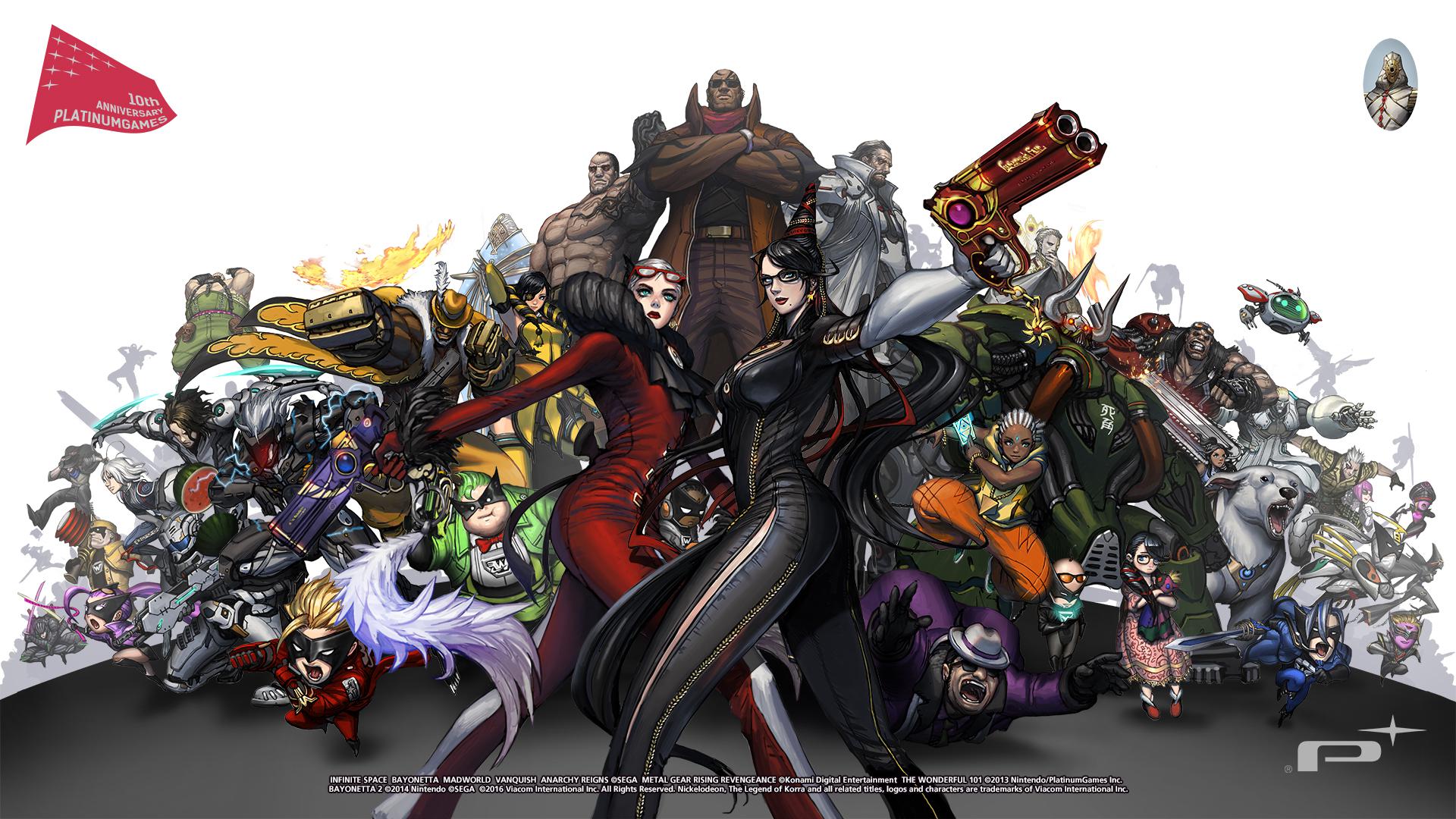 1920x1080 Armstrong and Raiden [Rising] are in the official art wallpaper for Platinum Games' 10th anniversary [2016]