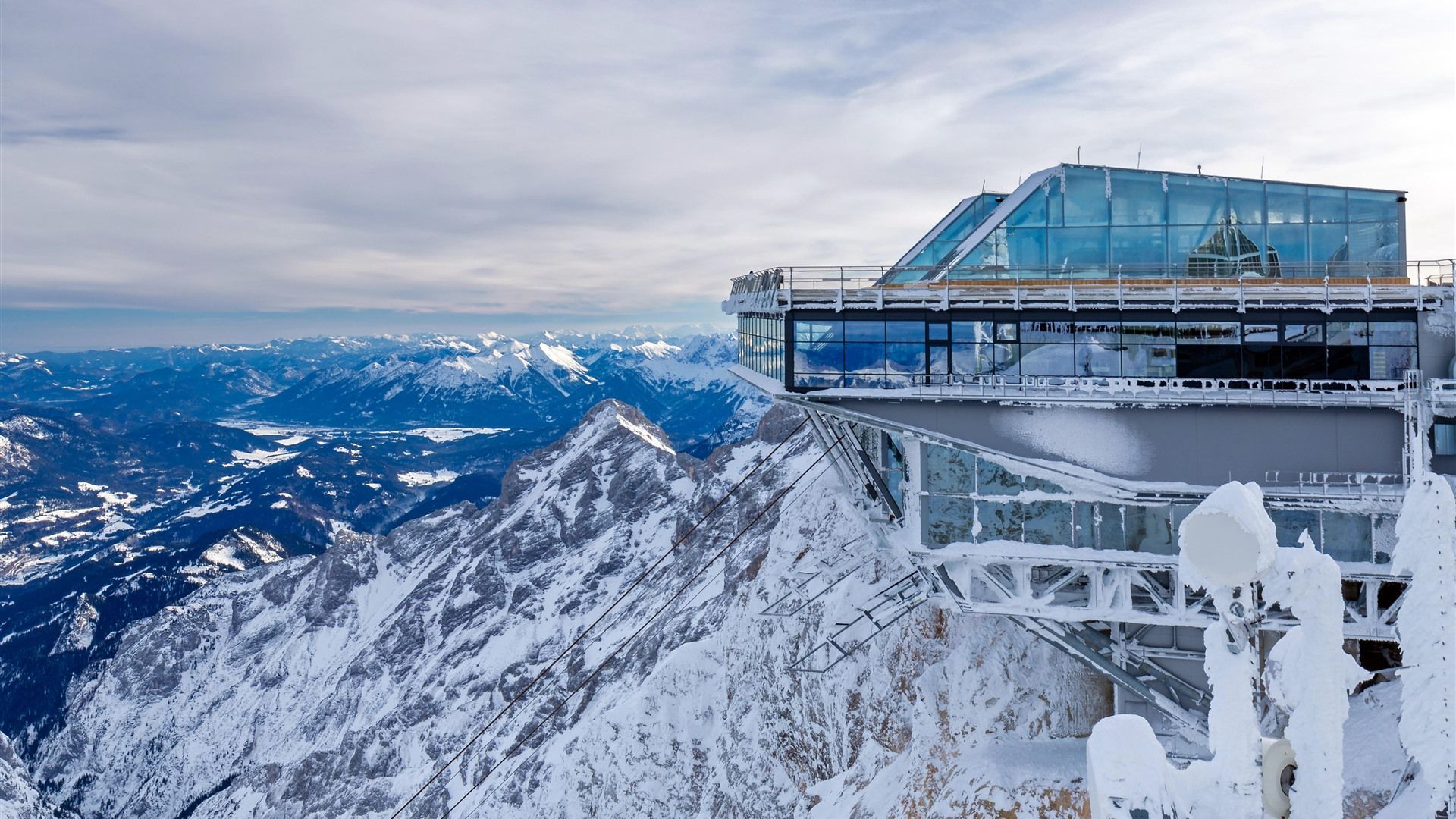 1920x1080 Zugspitze Cable Car Germany 2022 Bing 4K Photo