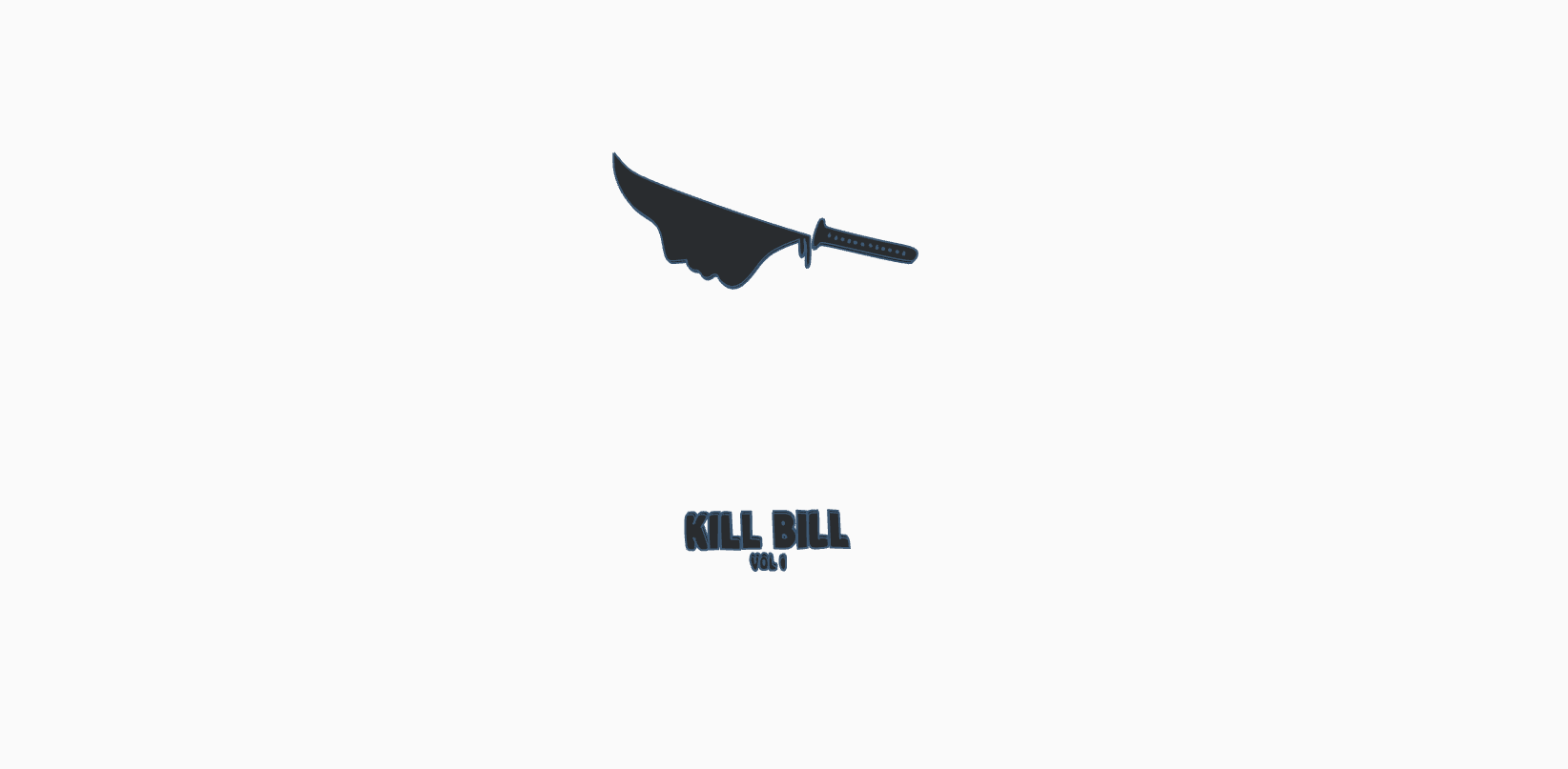 1644x807 Free STL file kill bill minimalist movie poster 2d