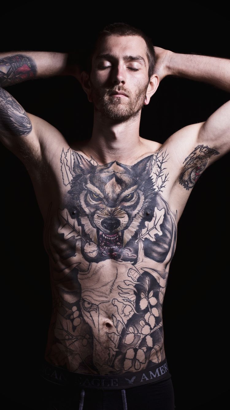 750x1334 Artistic Tattoo Phone Wallpaper