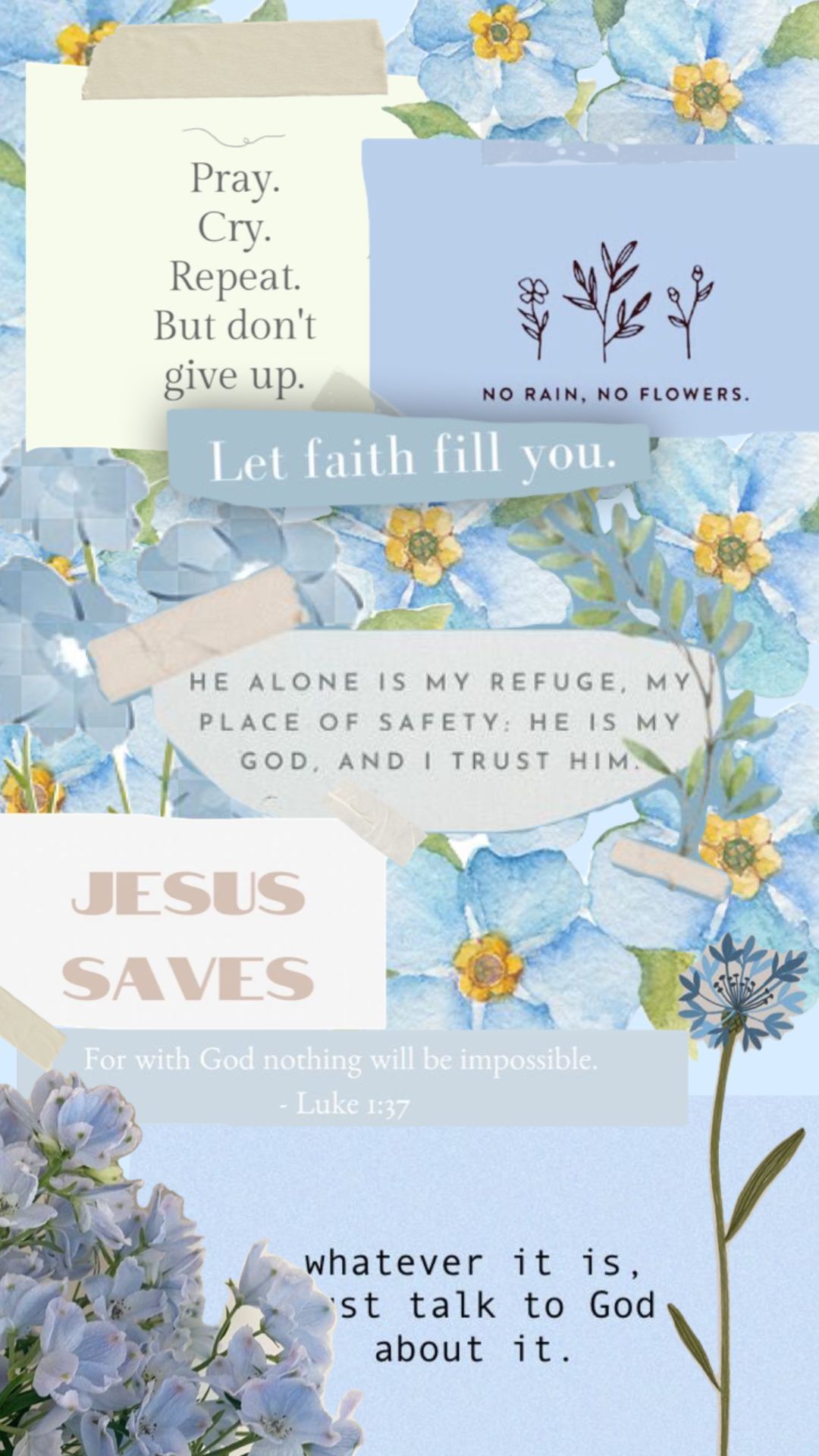 1080x1920 Check out tiffanyfrench0's Shuffles #babyblue#jesus#flowers#love. Christian quotes wallpaper, Bible verse background, Christian wallpaper
