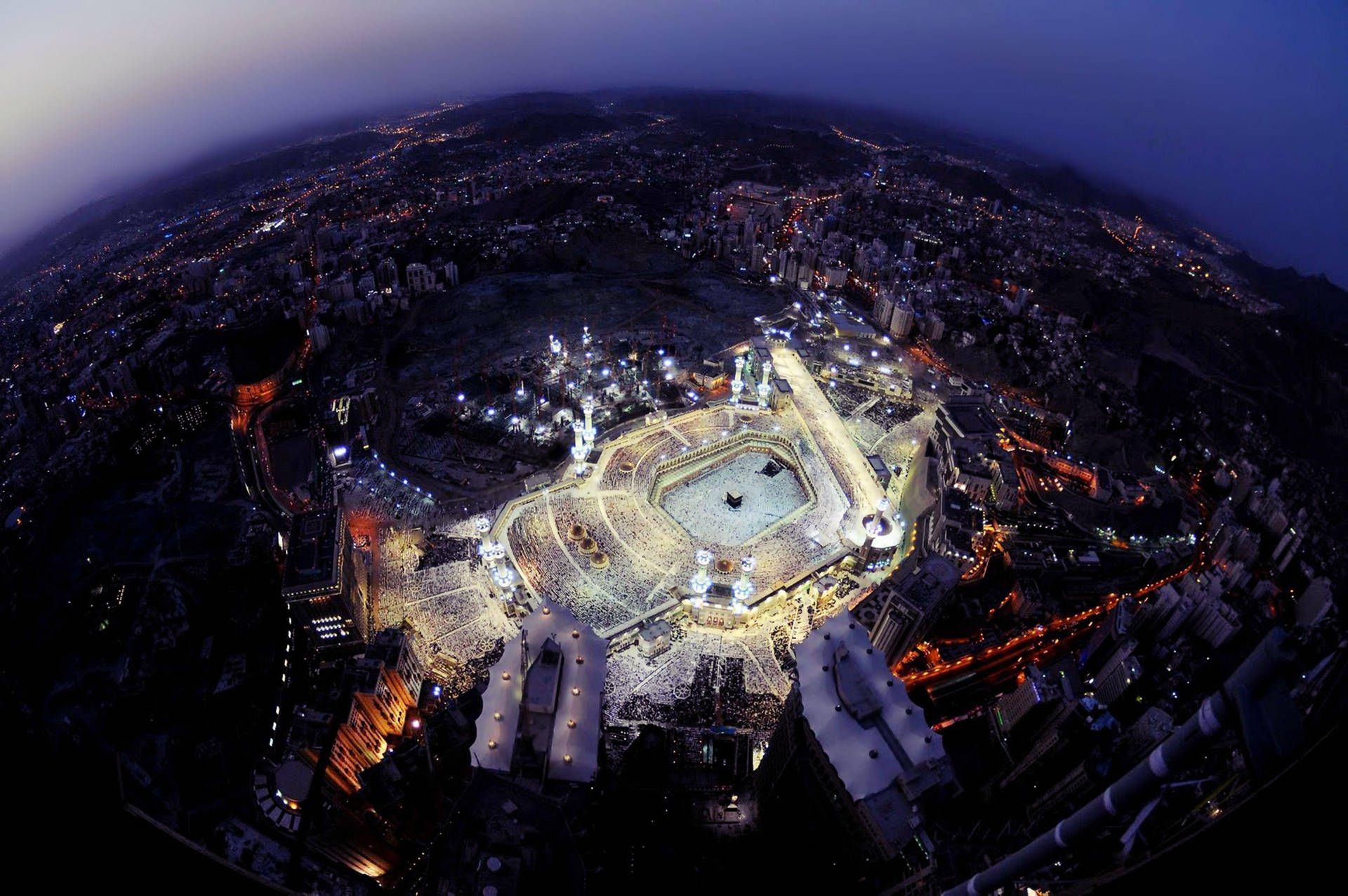 1920x1276 Download Spectacular 360 Degree View Of Masjid Al Haram, Makkah In HD Wallpaper
