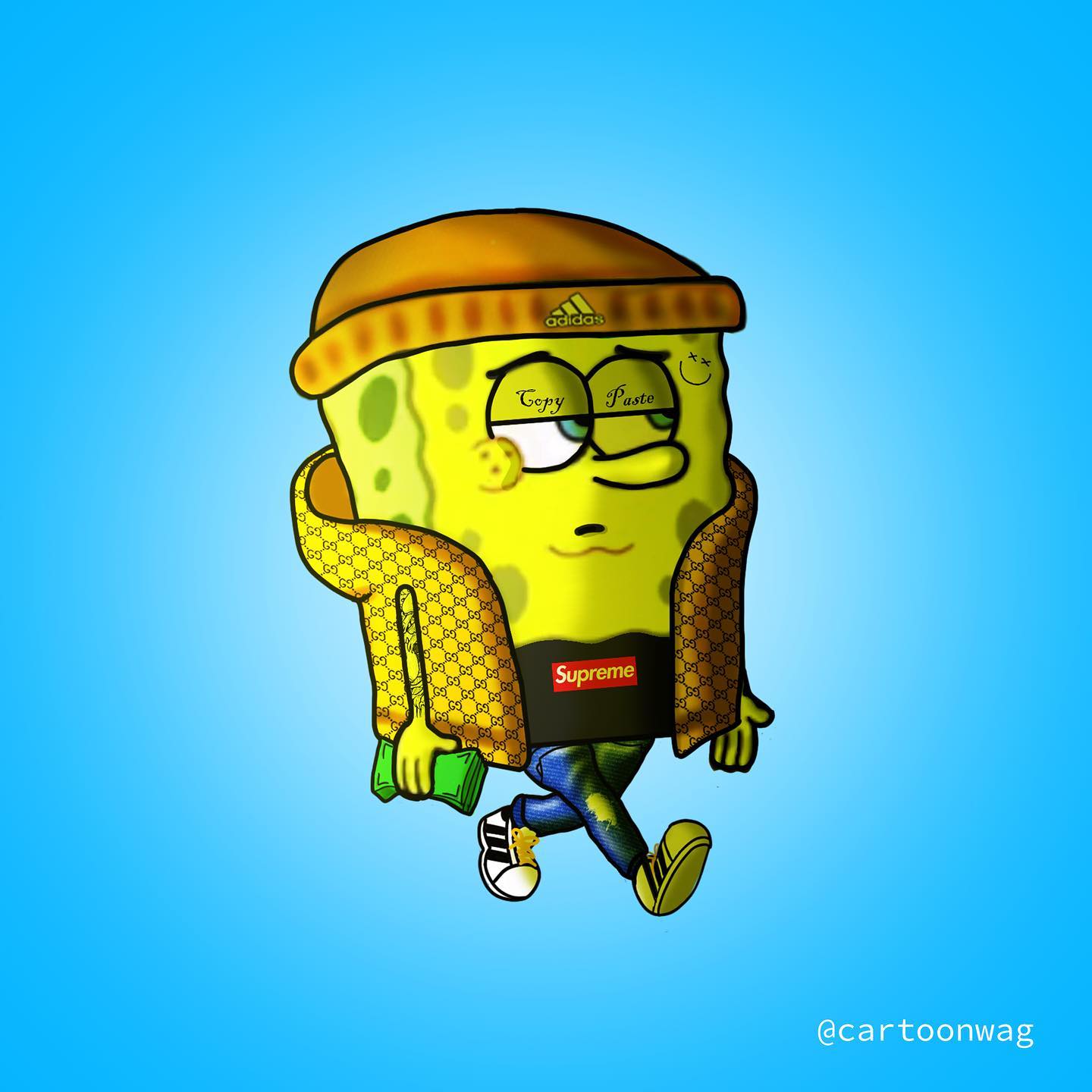 1440x1440 Spongebob Drippy Wallpaper