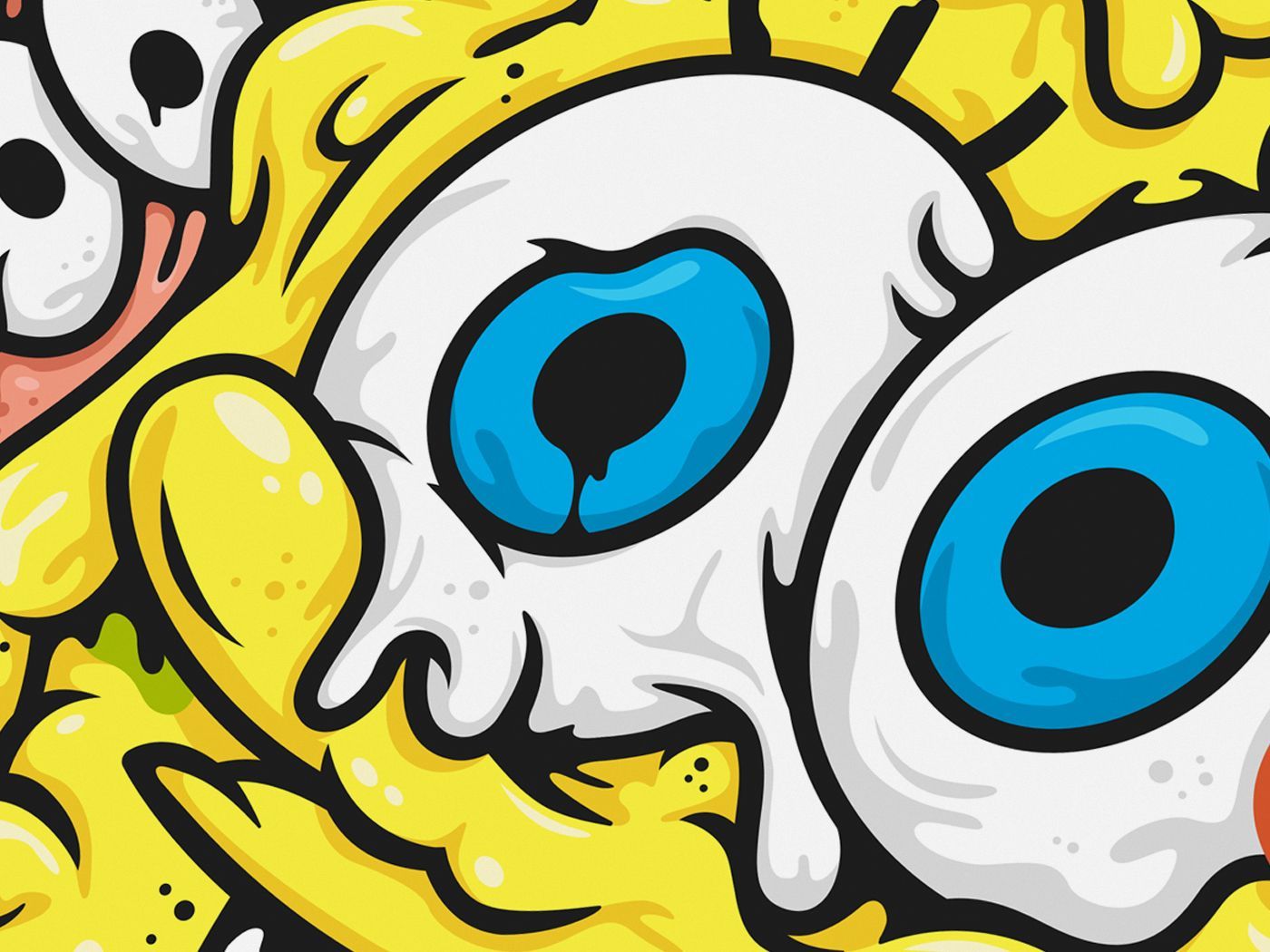 1400x1050 Drippy Spongebob and Patrick