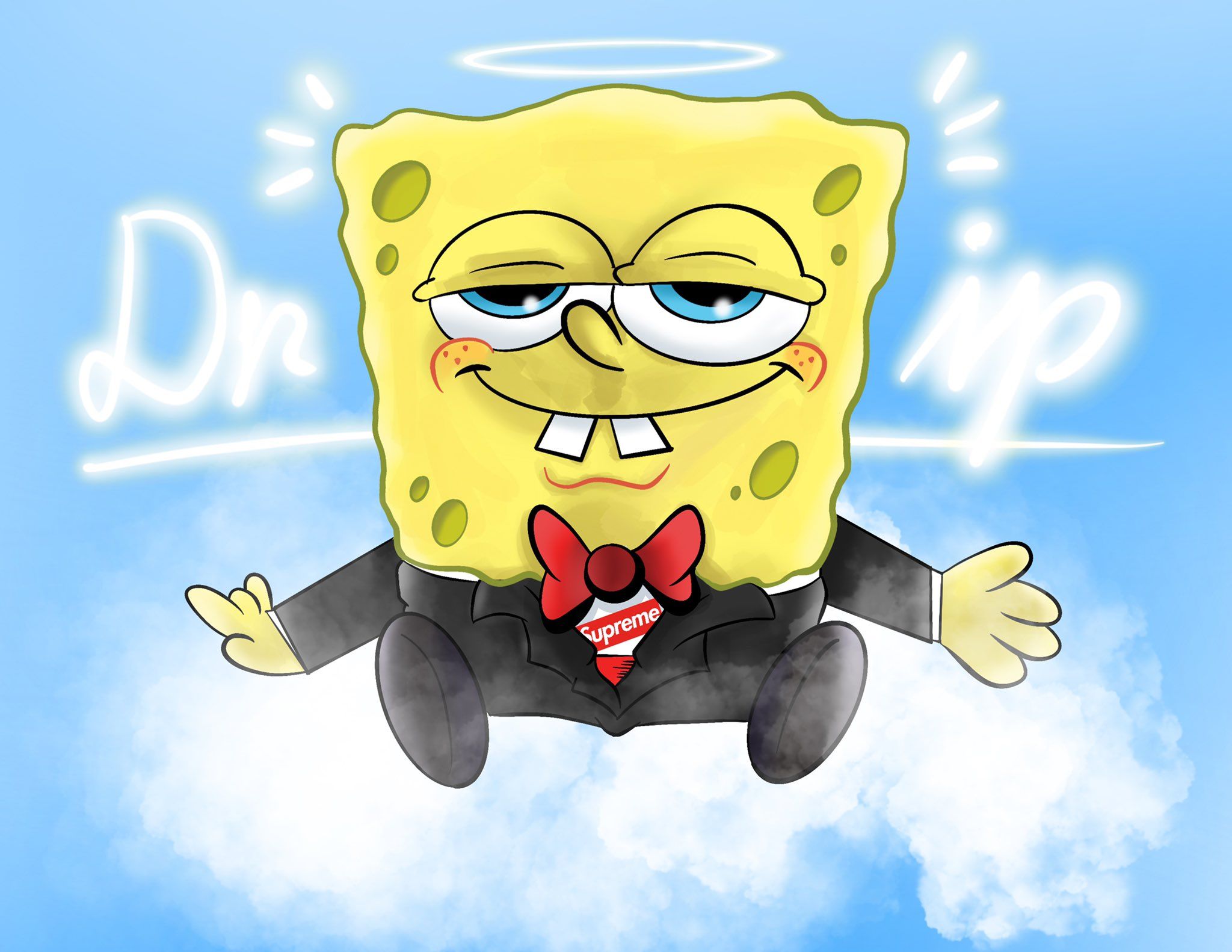 2048x1582 Ronin Seal on X: I drew the king of drip himself, Dripbob Spongebob