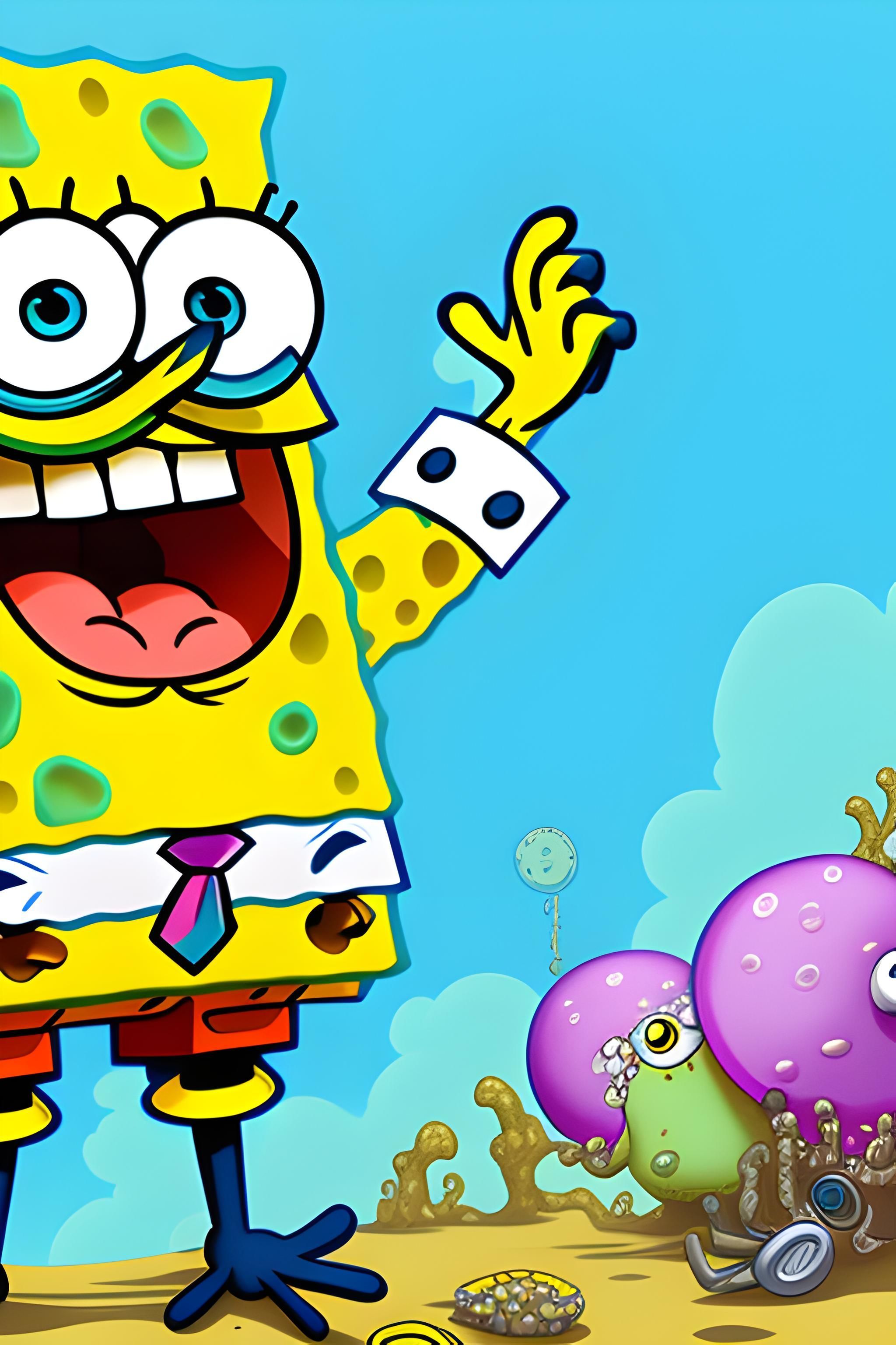 2048x3072 Spongebob whit drip