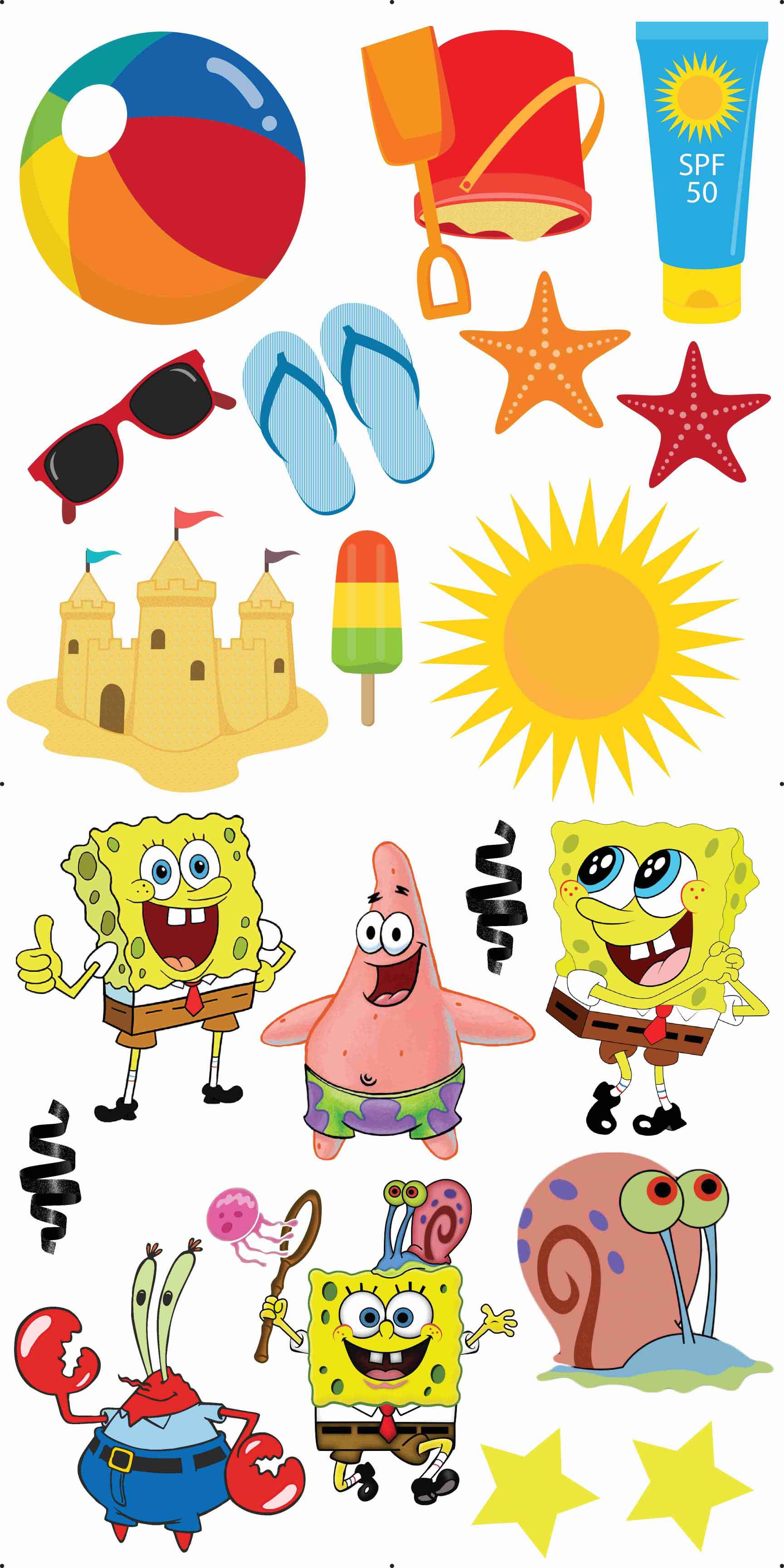 1728x3456 Beach and Spongebob Combo Sheet