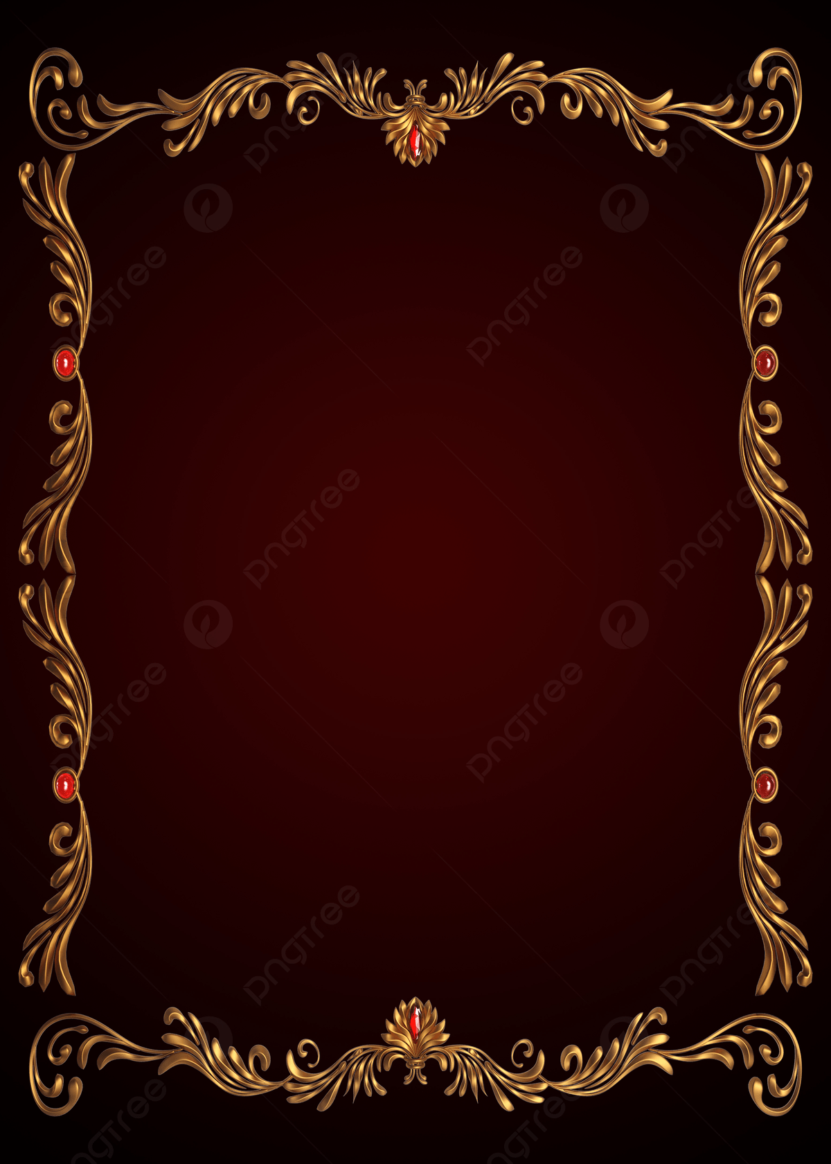 1200x1680 Three Dimensional Golden Border Background Gradient Red Wallpaper Image For Free Download