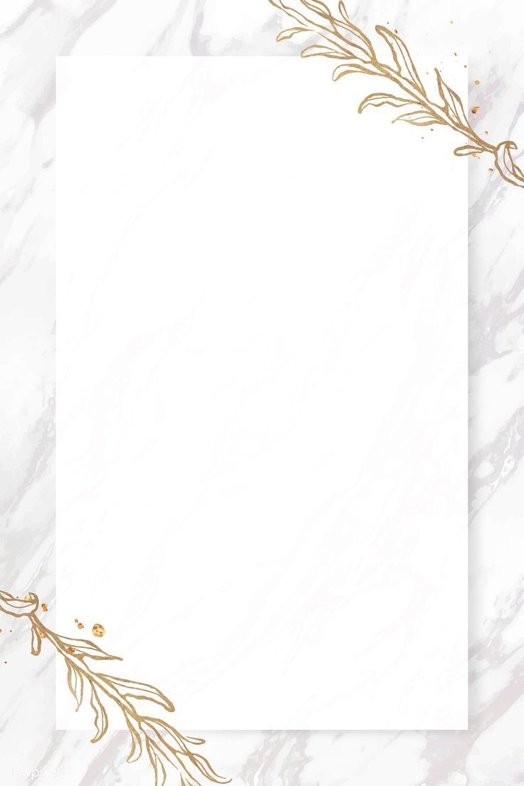 736x1104 Elegant Gold Leaves Frame on Marble Background Vector