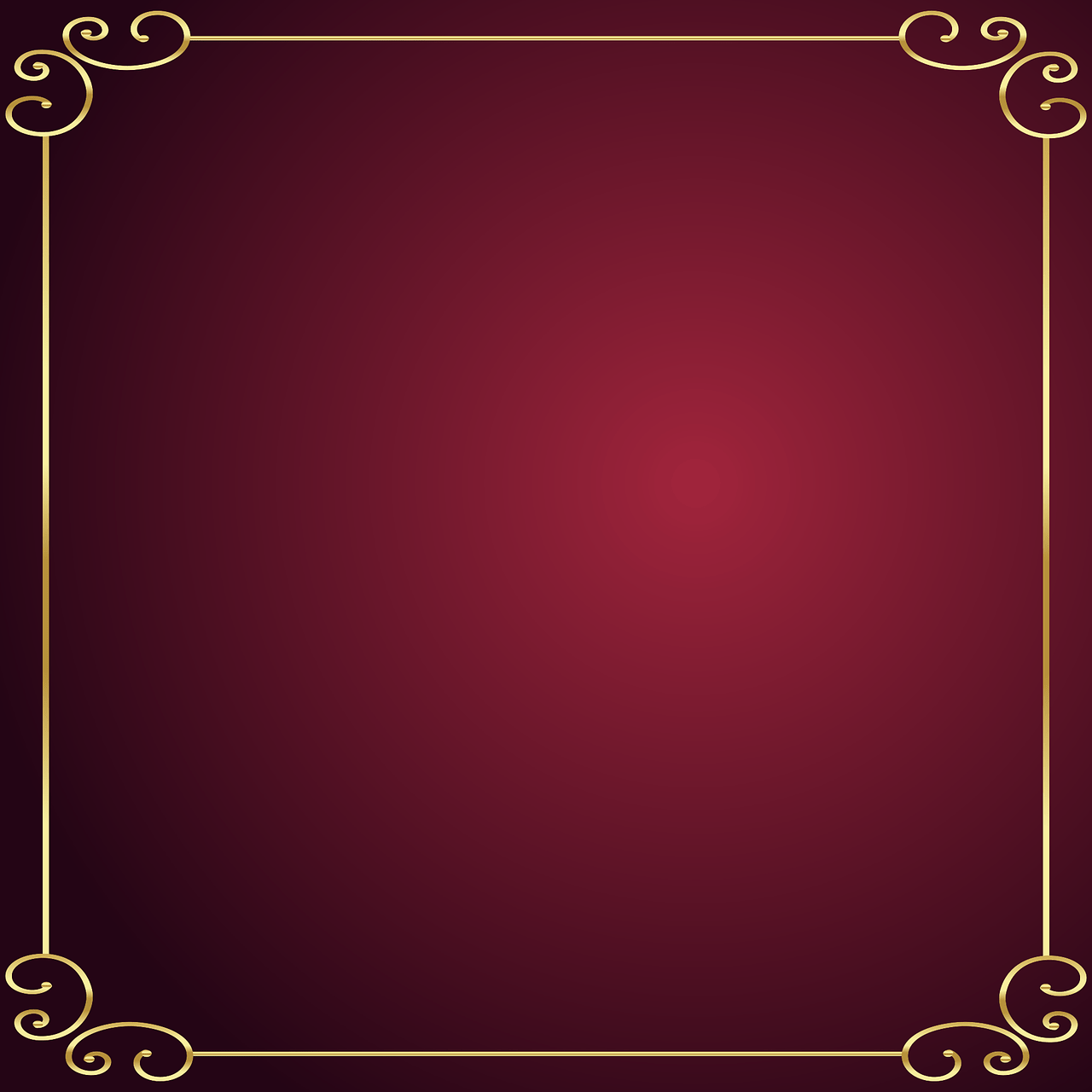 1280x1280 Download Gold Frame Red Background Gold Border. Royalty Free Vector Graphic