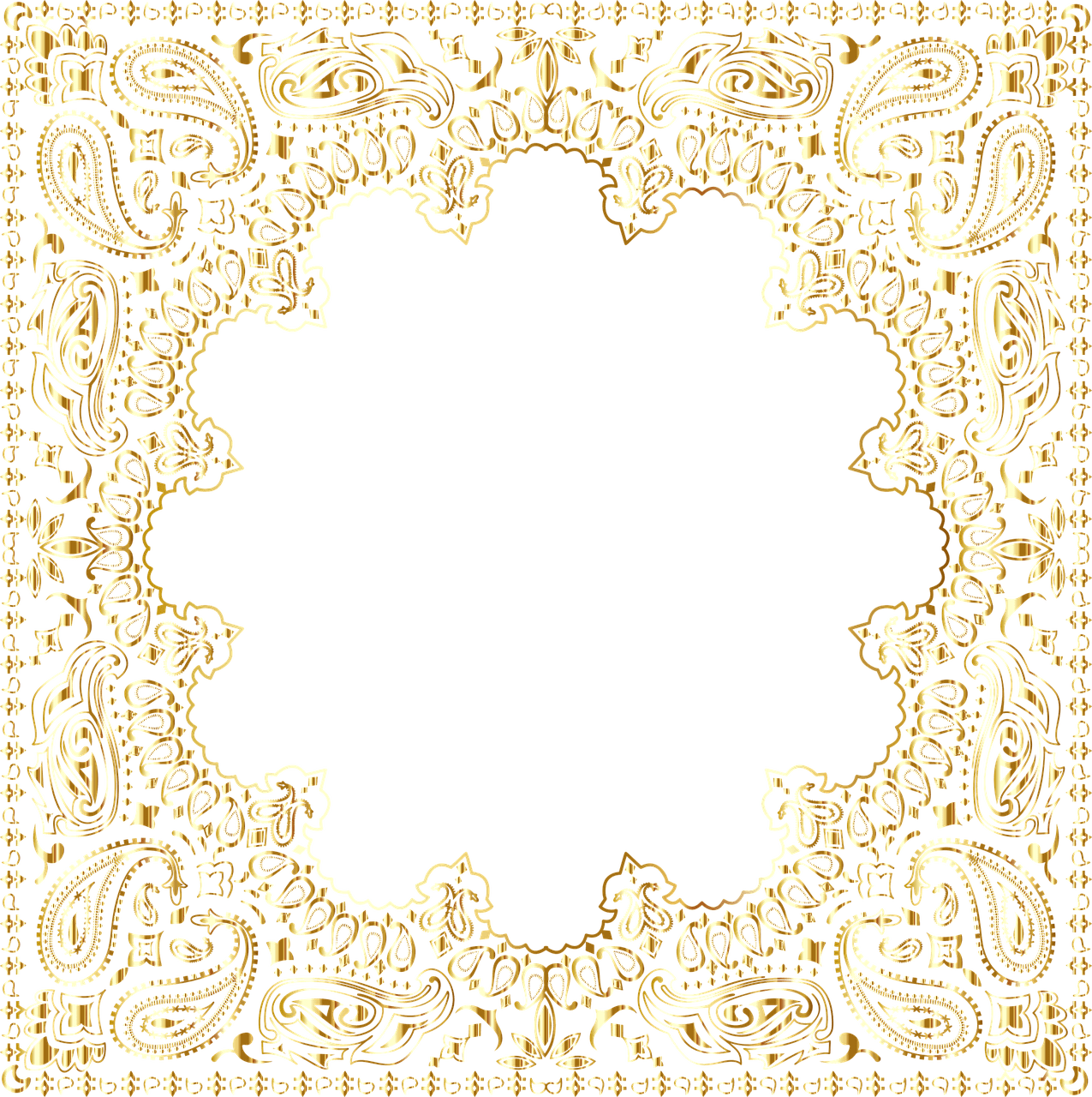 1275x1280 Download Frame Flower Background Gold. Royalty Free Vector Graphic