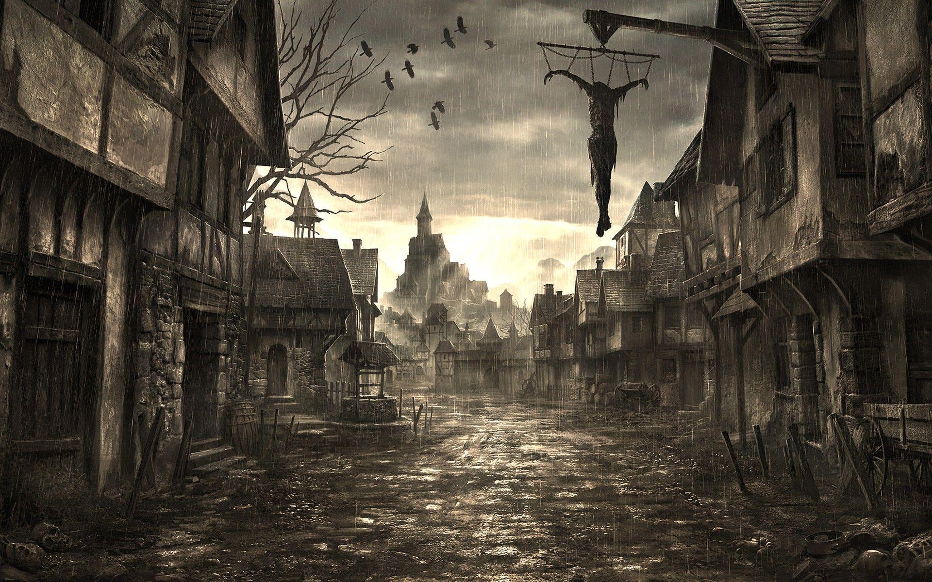 1920x1200 Asylum VI. haunting. Dark fantasy art, Dark art paintings