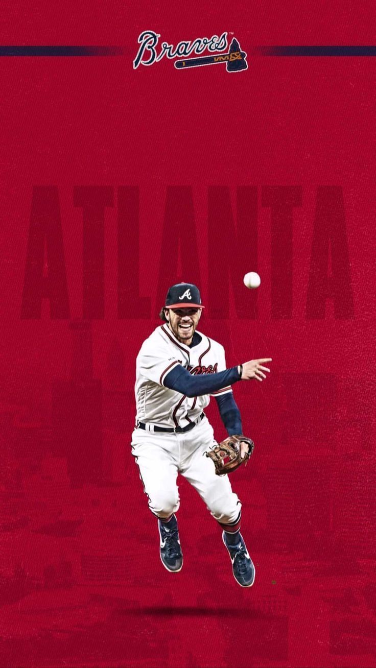 736x1308 Dansby Swanson Wallpaper Discover more Atlanta Braves, Baseball, Braves, Dansby Swanson, MLB wallpaper.. Atlanta braves, Atlanta braves wallpaper, Braves