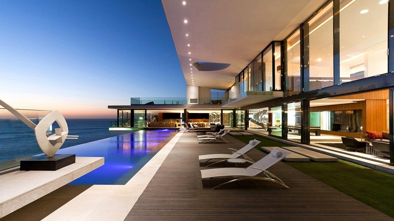 1366x768 Luxury House Wallpaper