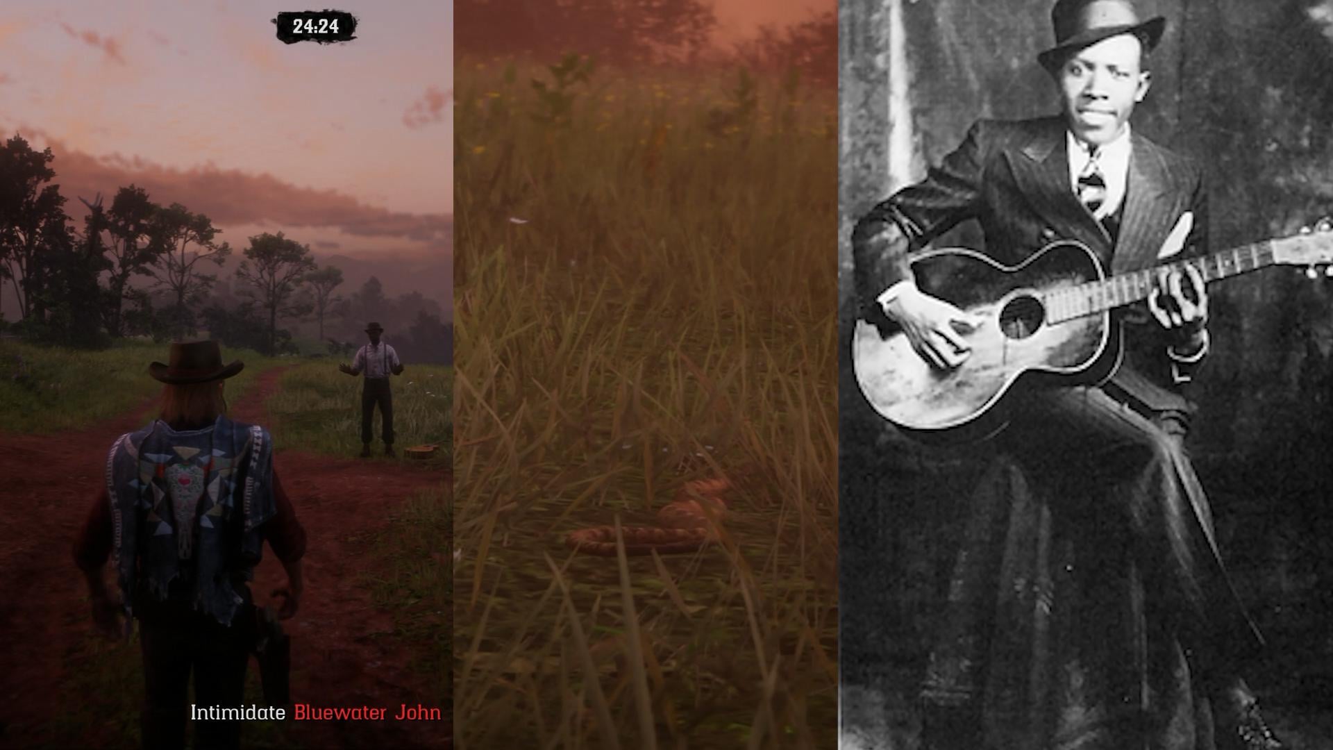 1920x1080 I love the Robert Johnson reference in the Bluewater Contract mission. Legend was he sold his soul at a crossroads to the devil to be able to play great blues guitar. Which