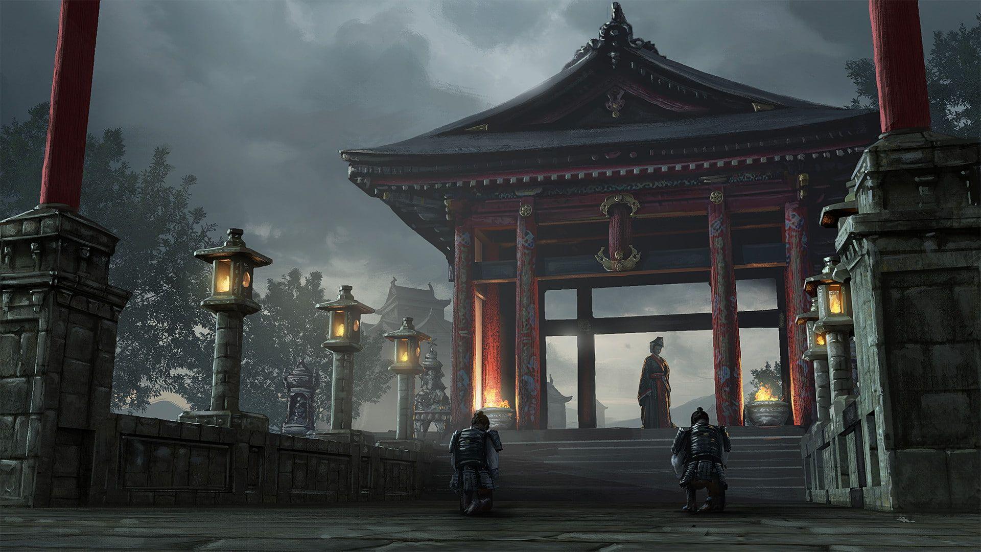1920x1080 HD wallpaper: oni mask, illustration, Japan, Chun Lo, demon