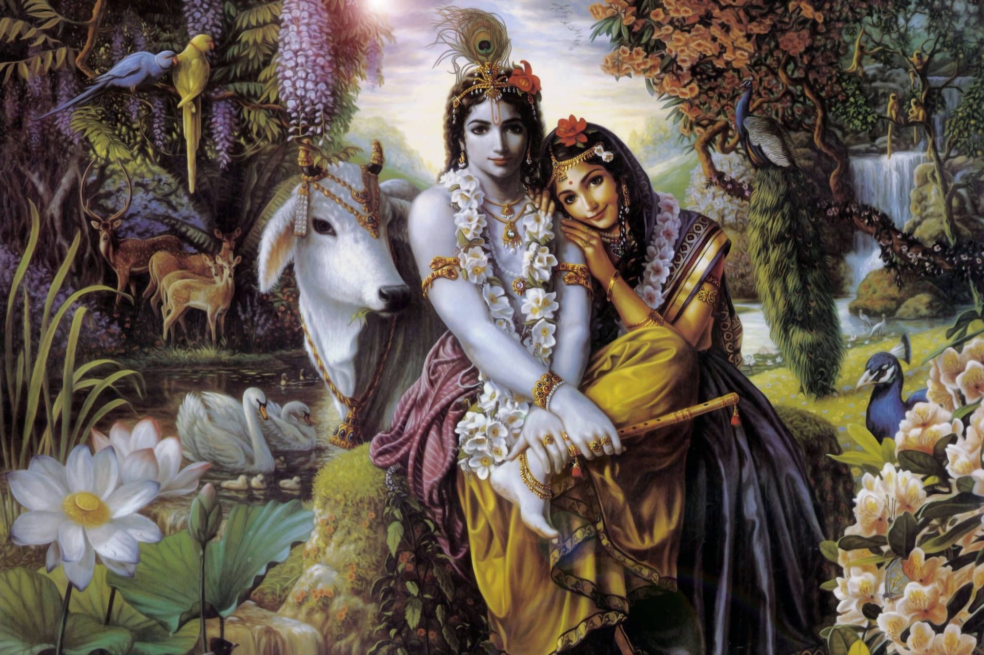 1920x1279 Radha Krishna 3D Wallpaper